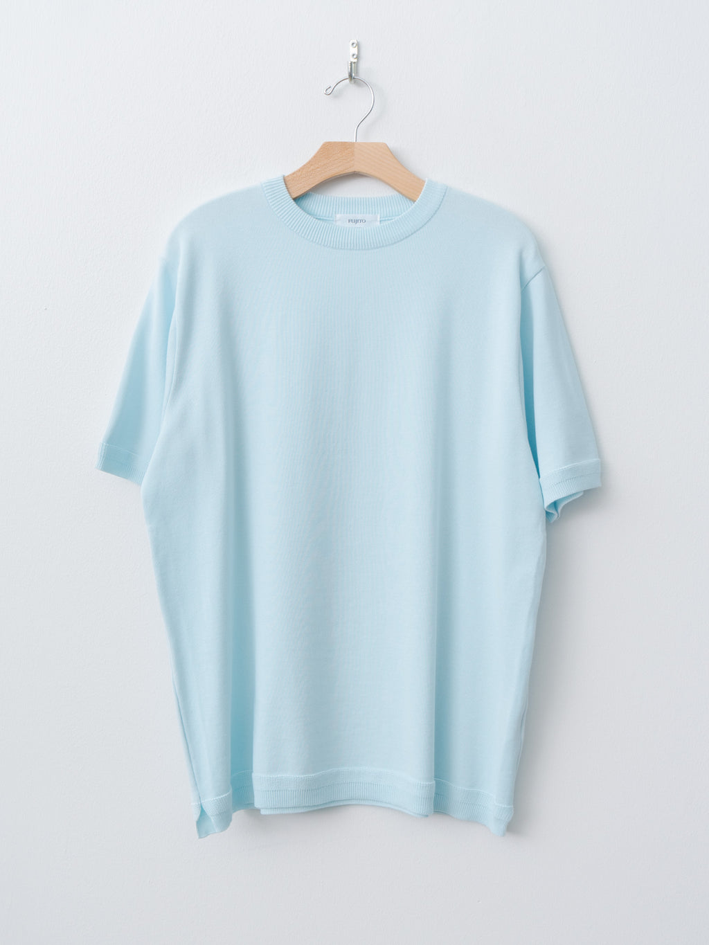 Namu Shop - Fujito C/N Knit T-Shirt - Sax
