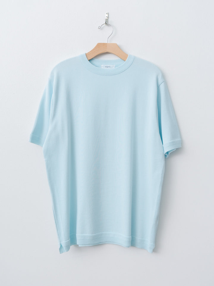 Namu Shop - Fujito C/N Knit T-Shirt - Sax
