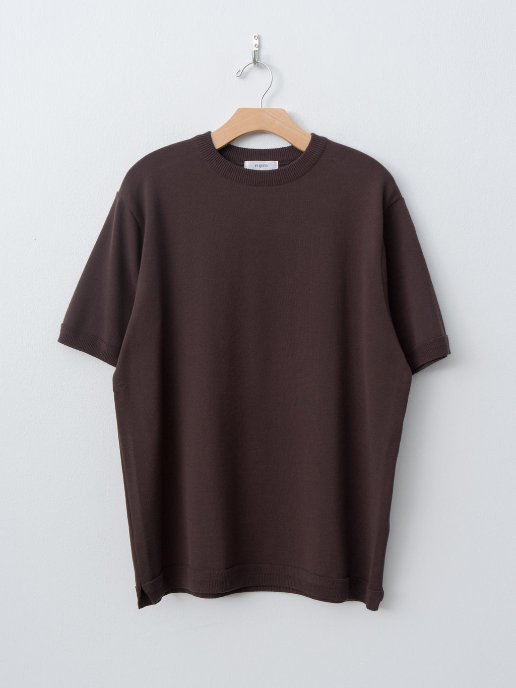 Namu Shop - Fujito C/N Knit T-Shirt - Dark Brown