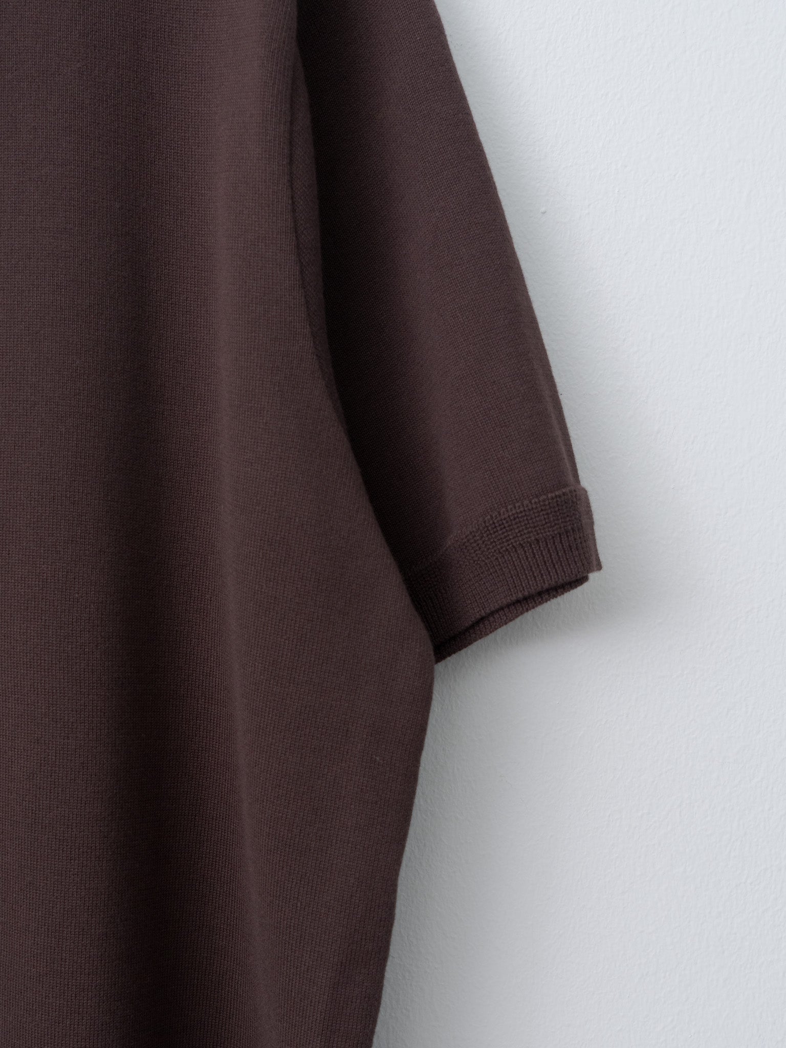 Namu Shop - Fujito C/N Knit T-Shirt - Dark Brown