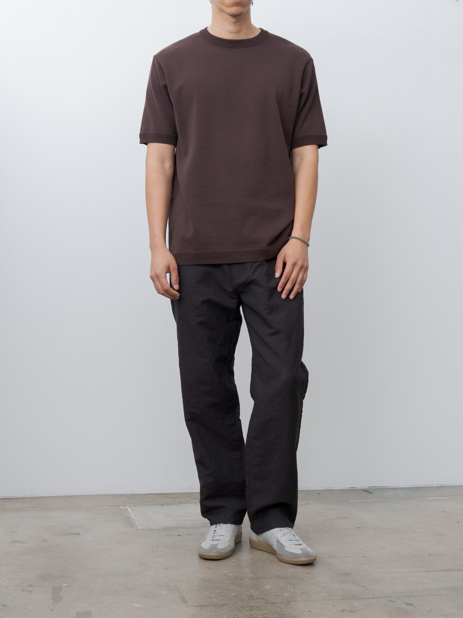 Namu Shop - Fujito N.O.UN Beltless Trouser - Dark Brown