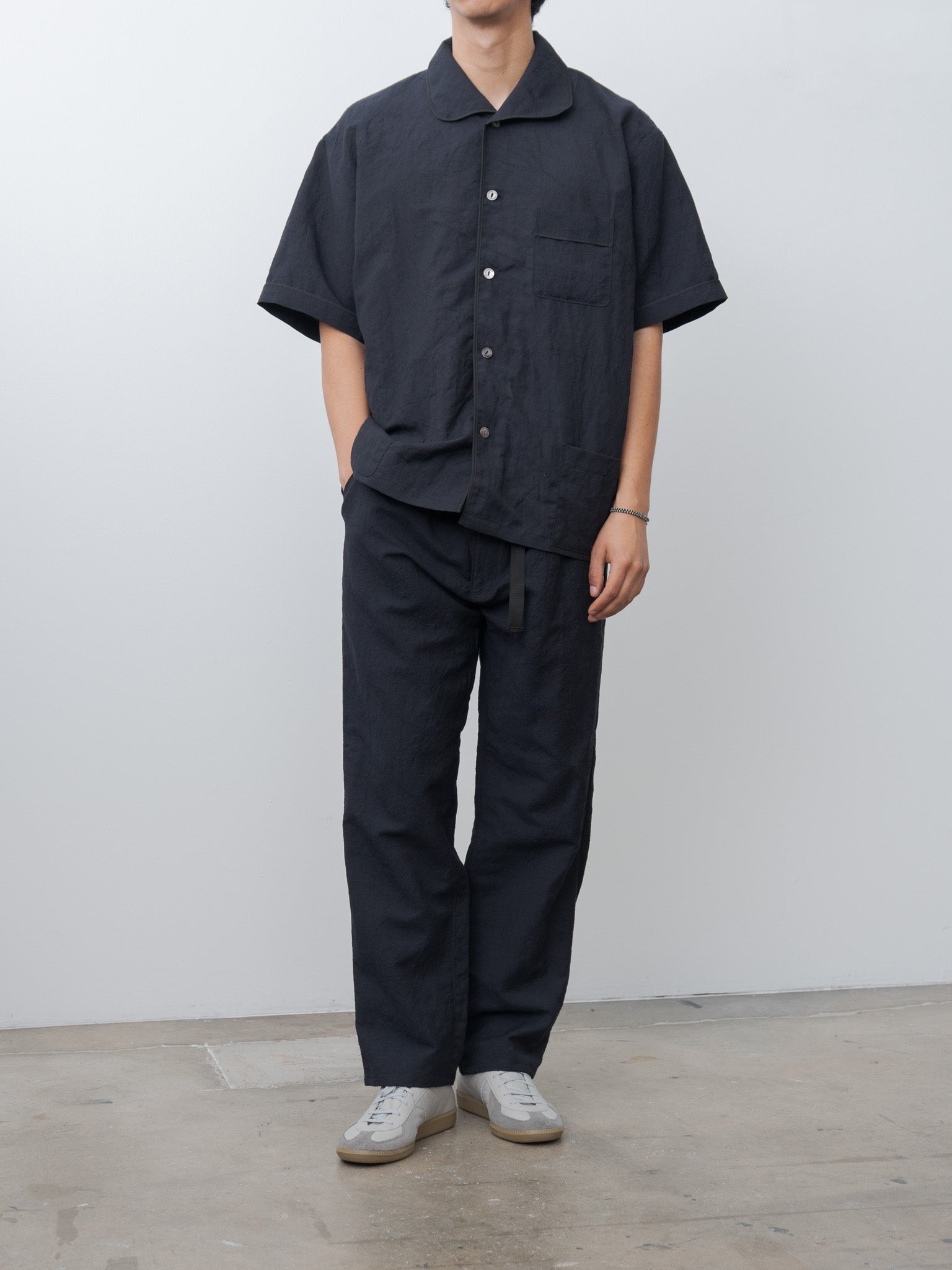 Namu Shop - Fujito N.O.UN Beltless Trouser - Dark Navy