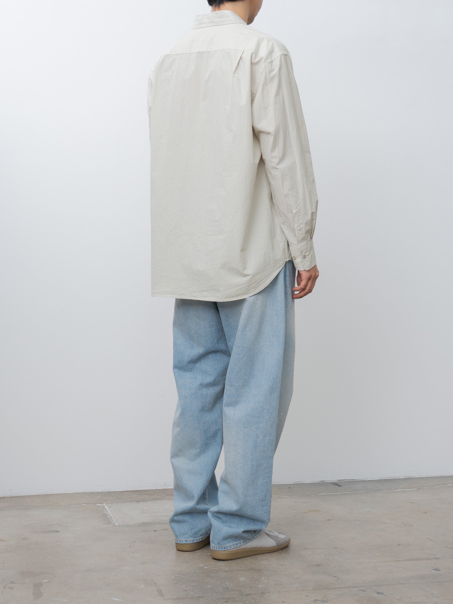 Namu Shop - Yoko Sakamoto Natural Dyed Regular Collar Shirt - Black Rice