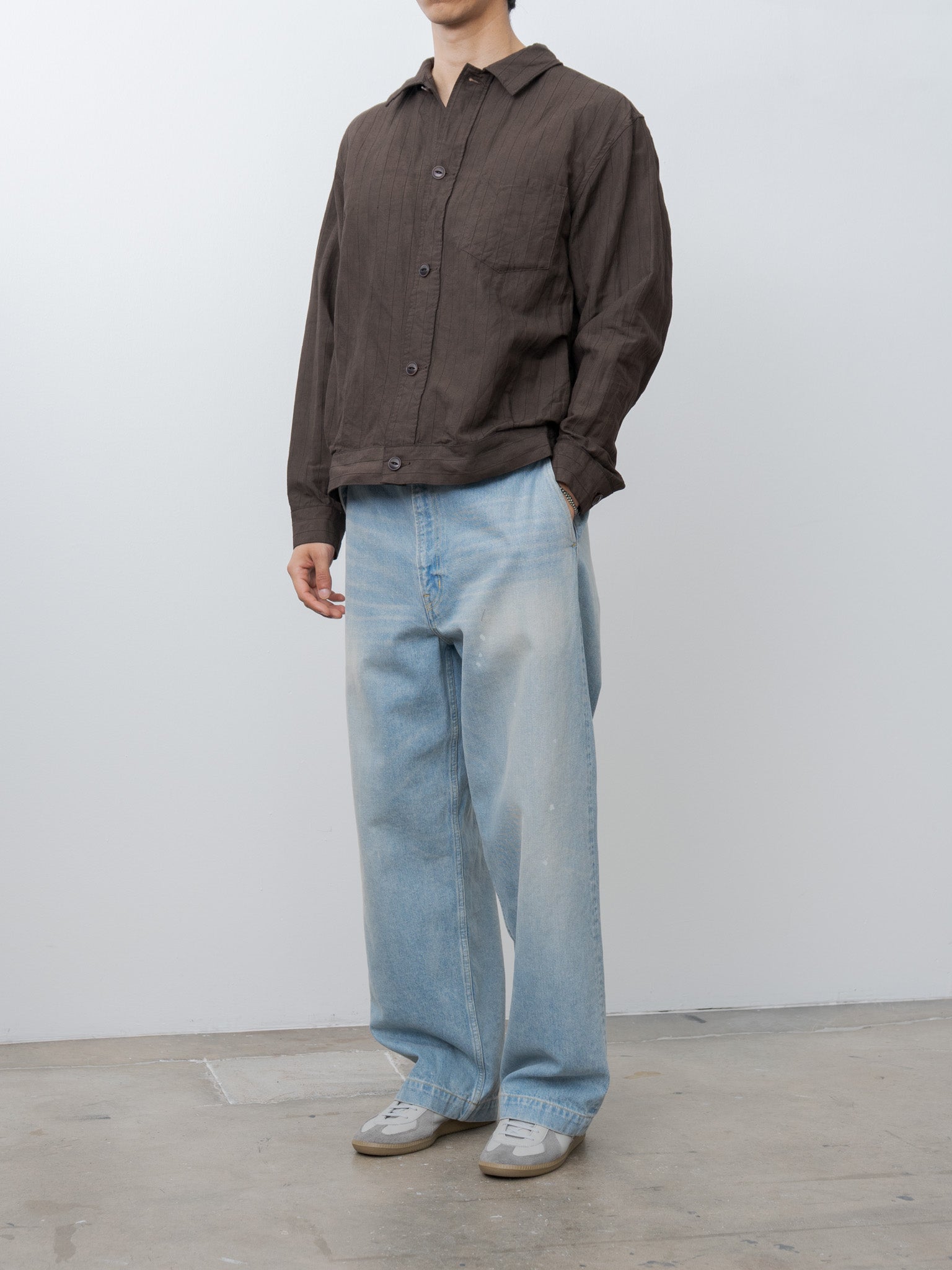 Namu Shop - Yoko Sakamoto Work Blouse - Kakishibu