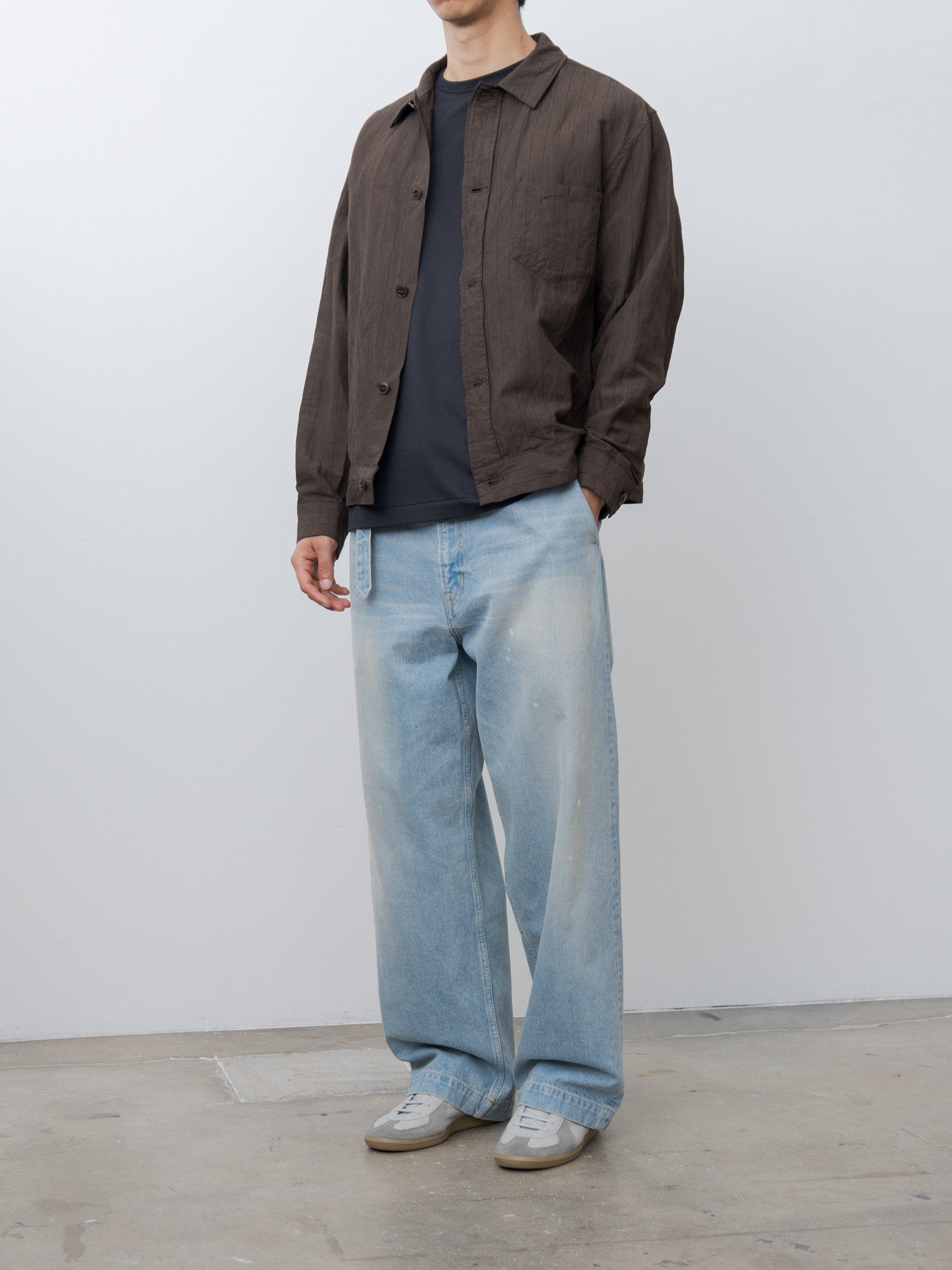 Namu Shop - Yoko Sakamoto Belted Trousers - Light Indigo