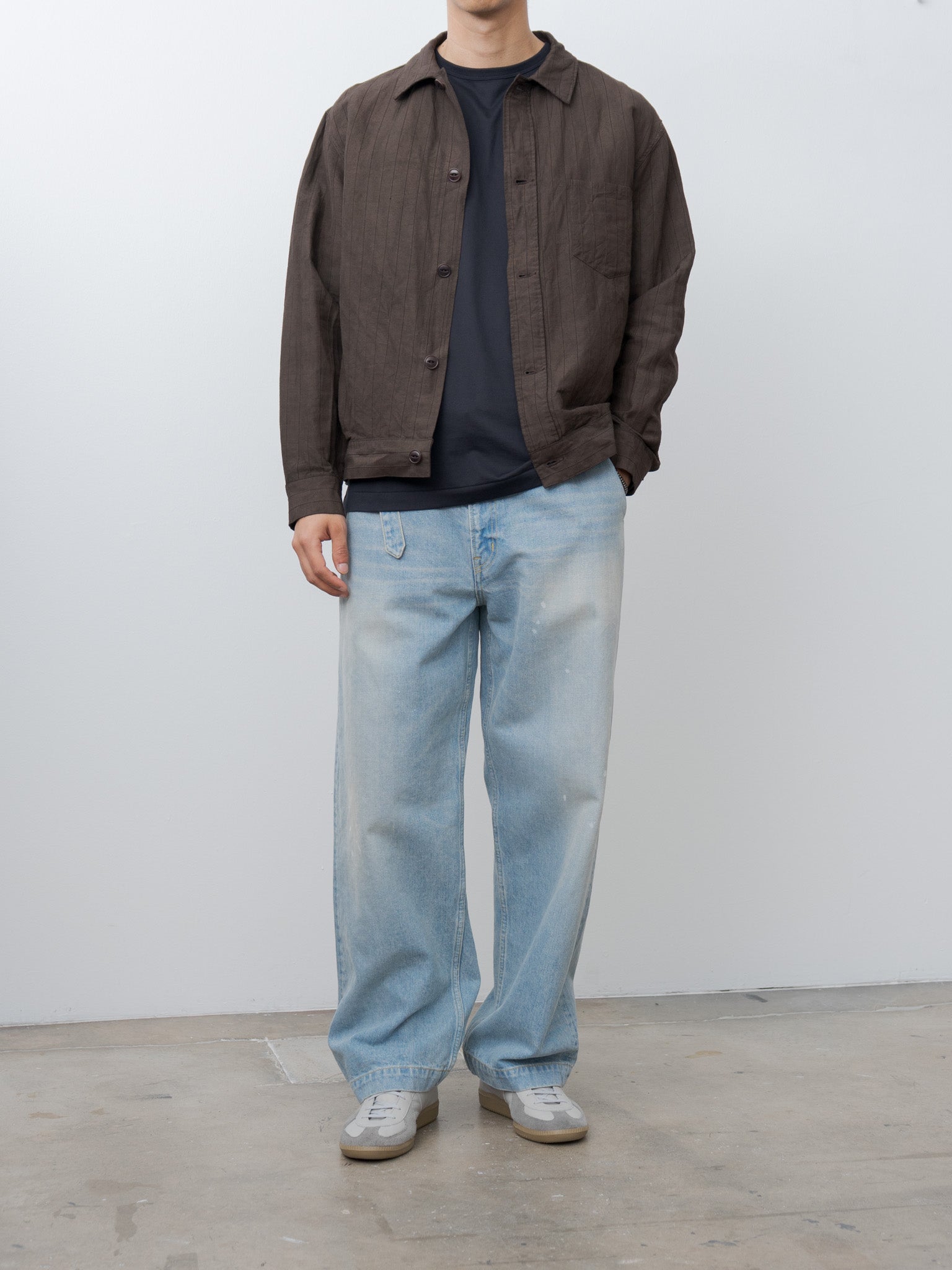 Namu Shop - Yoko Sakamoto Work Blouse - Kakishibu