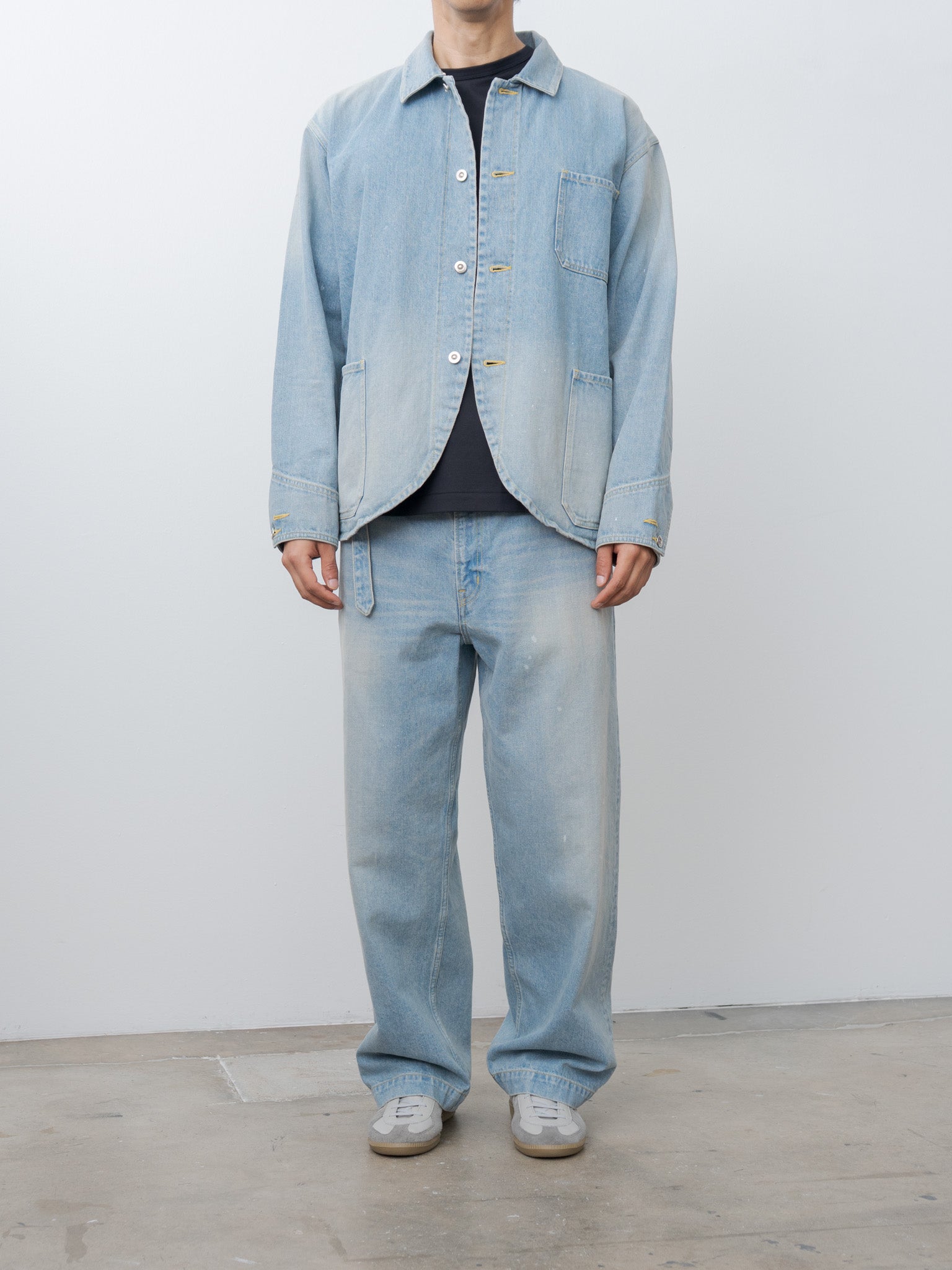 Namu Shop - Yoko Sakamoto Belted Trousers - Light Indigo