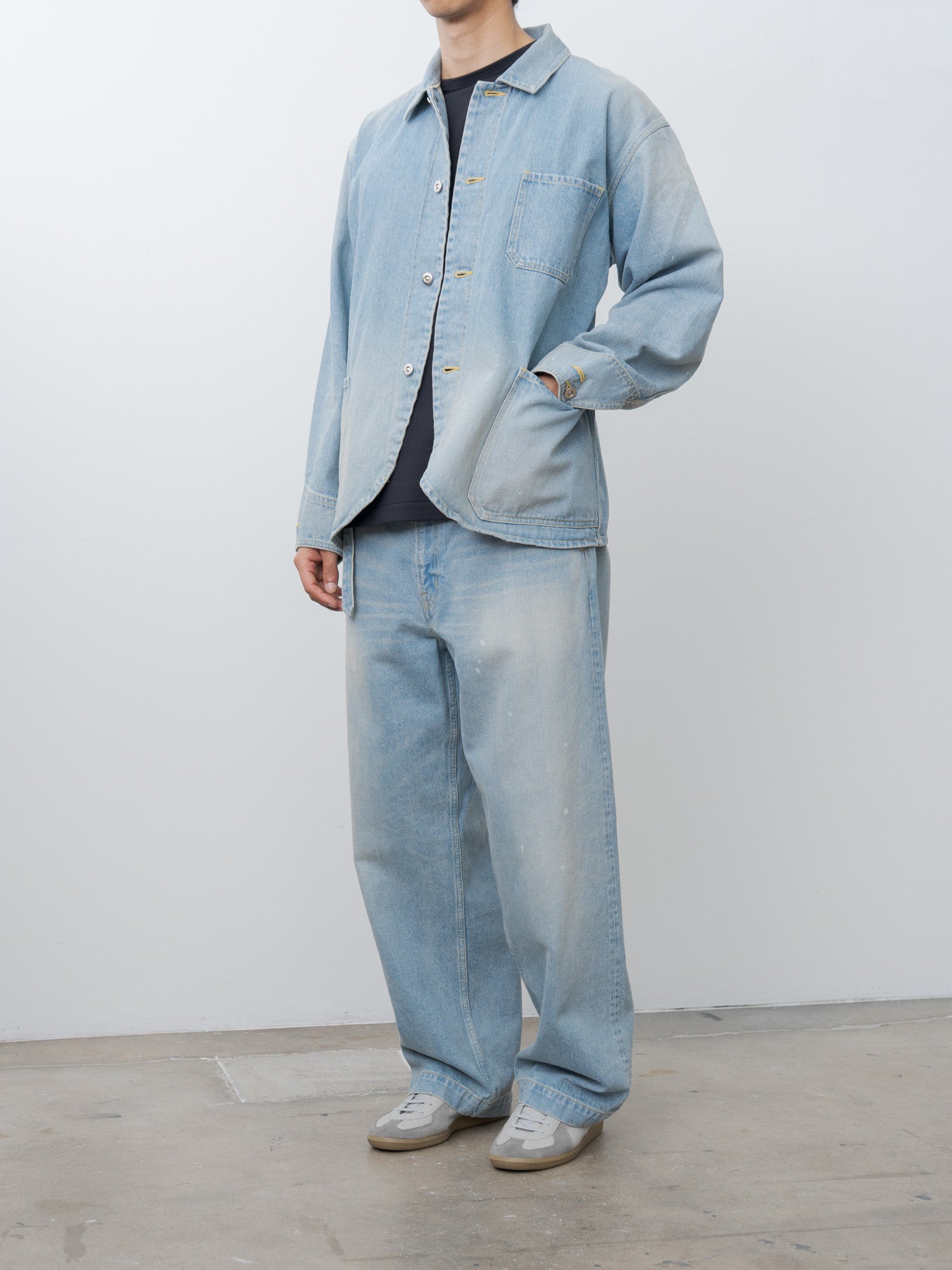 Namu Shop - Yoko Sakamoto Belted Trousers - Light Indigo
