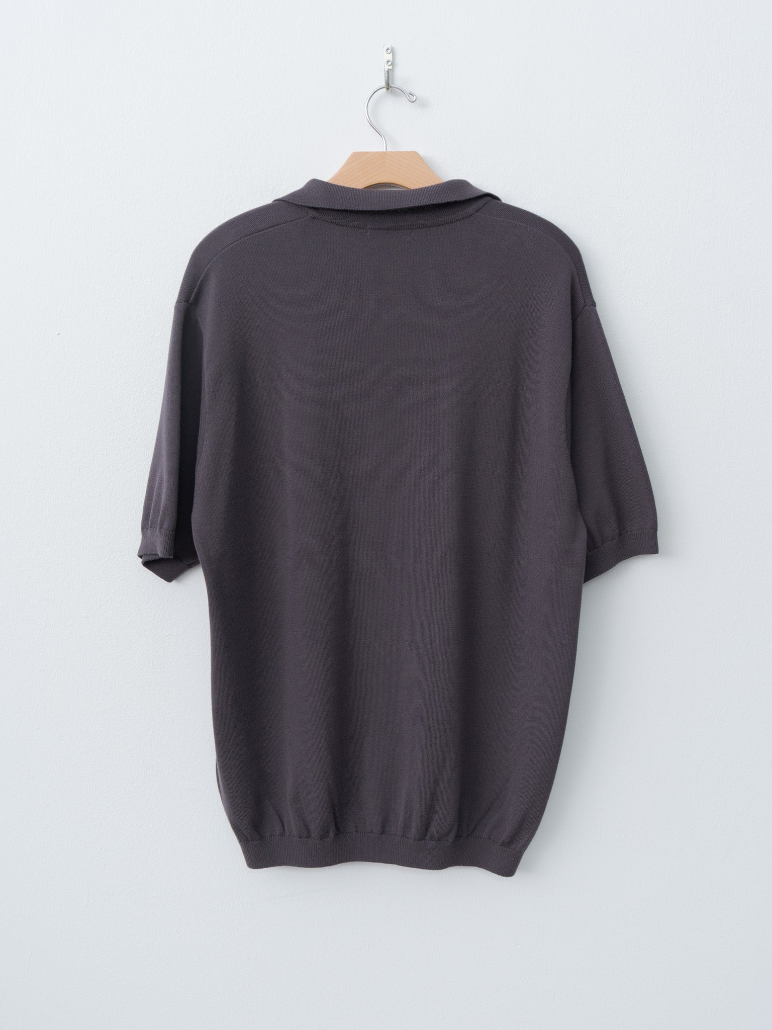 Namu Shop - Fujito Knit Skipper Polo - Charcoal