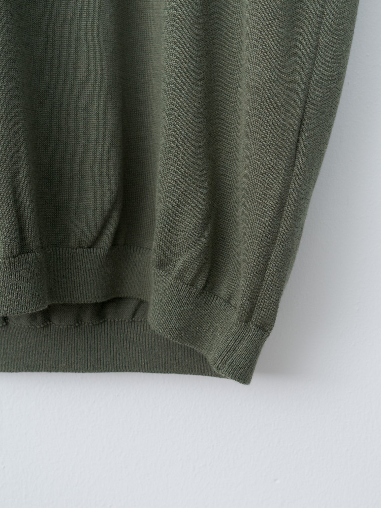 Namu Shop - Fujito Knit Skipper Polo - Olive Green