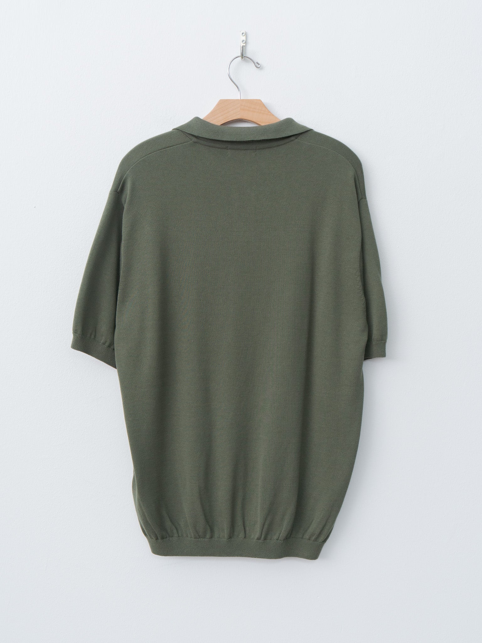 Namu Shop - Fujito Knit Skipper Polo - Olive Green