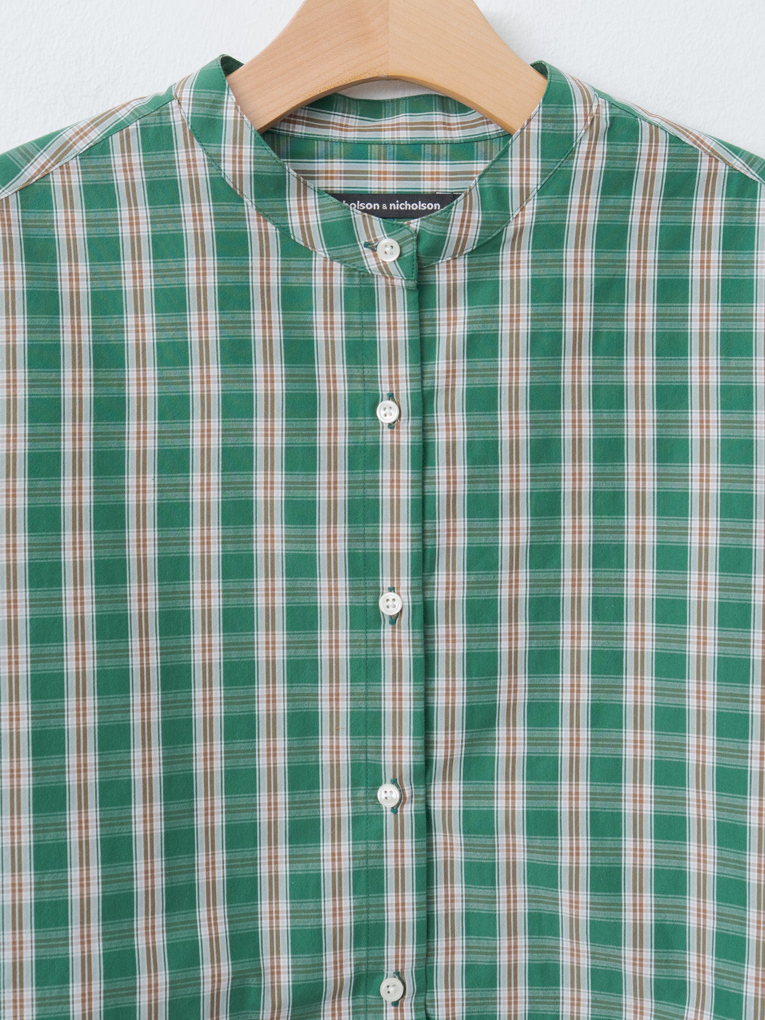 Namu Shop - Nicholson & Nicholson LUNA-W Shirt - Green Check