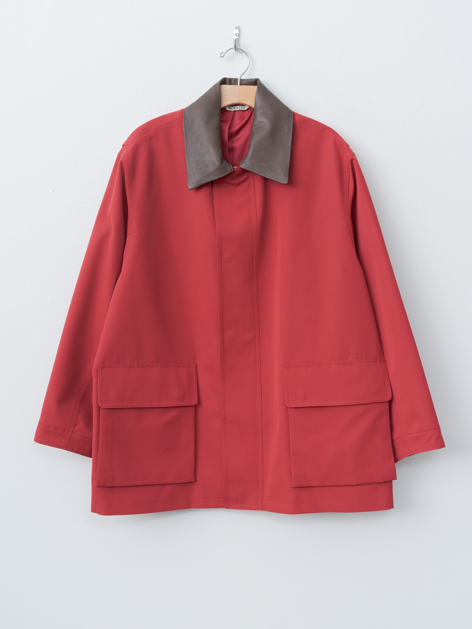 Namu Shop - Auralee Wool Max Canvas Blouson - Red
