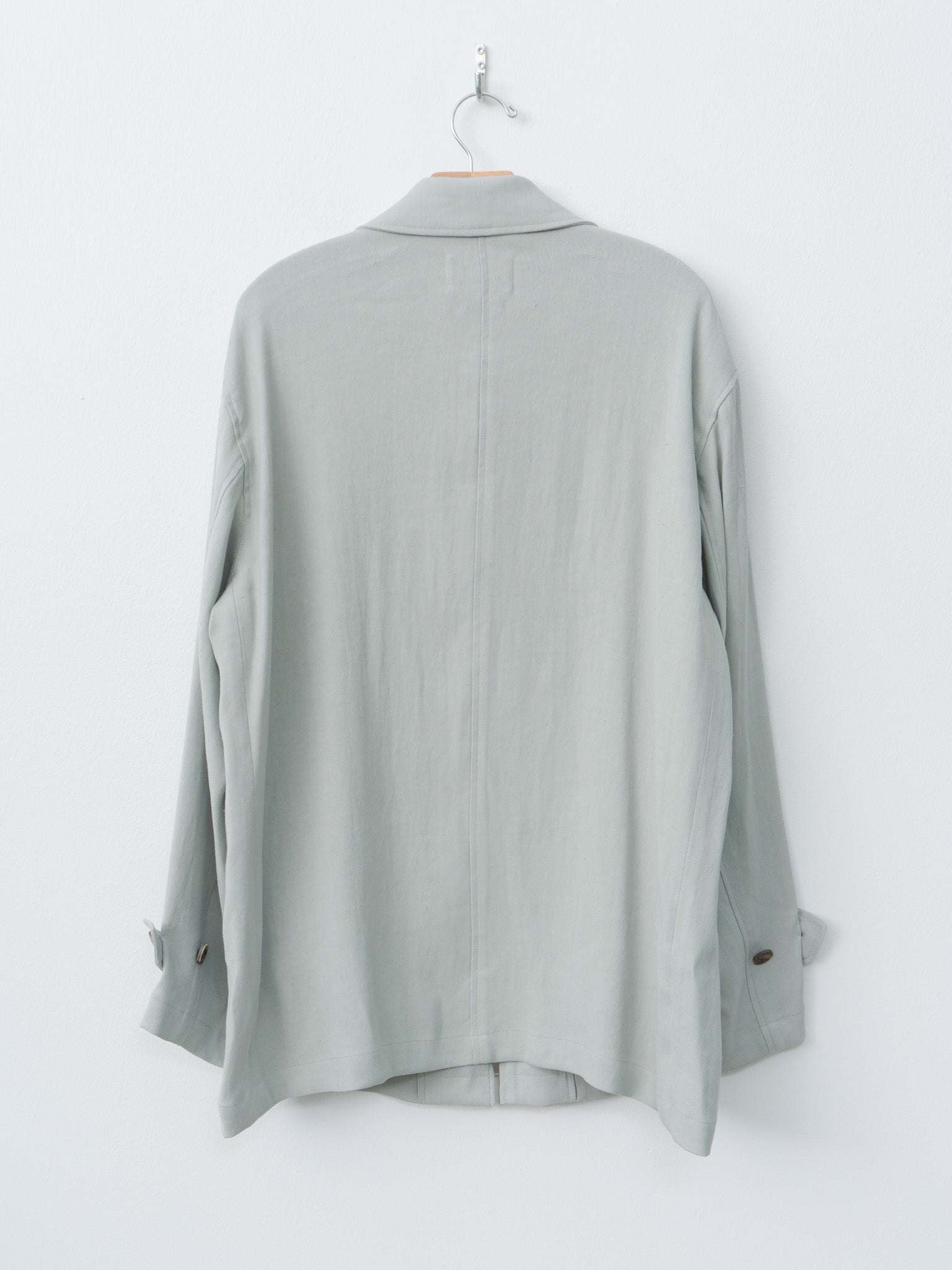 Namu Shop - Yoke Linen Acetate Zip Blouson - Mist Green