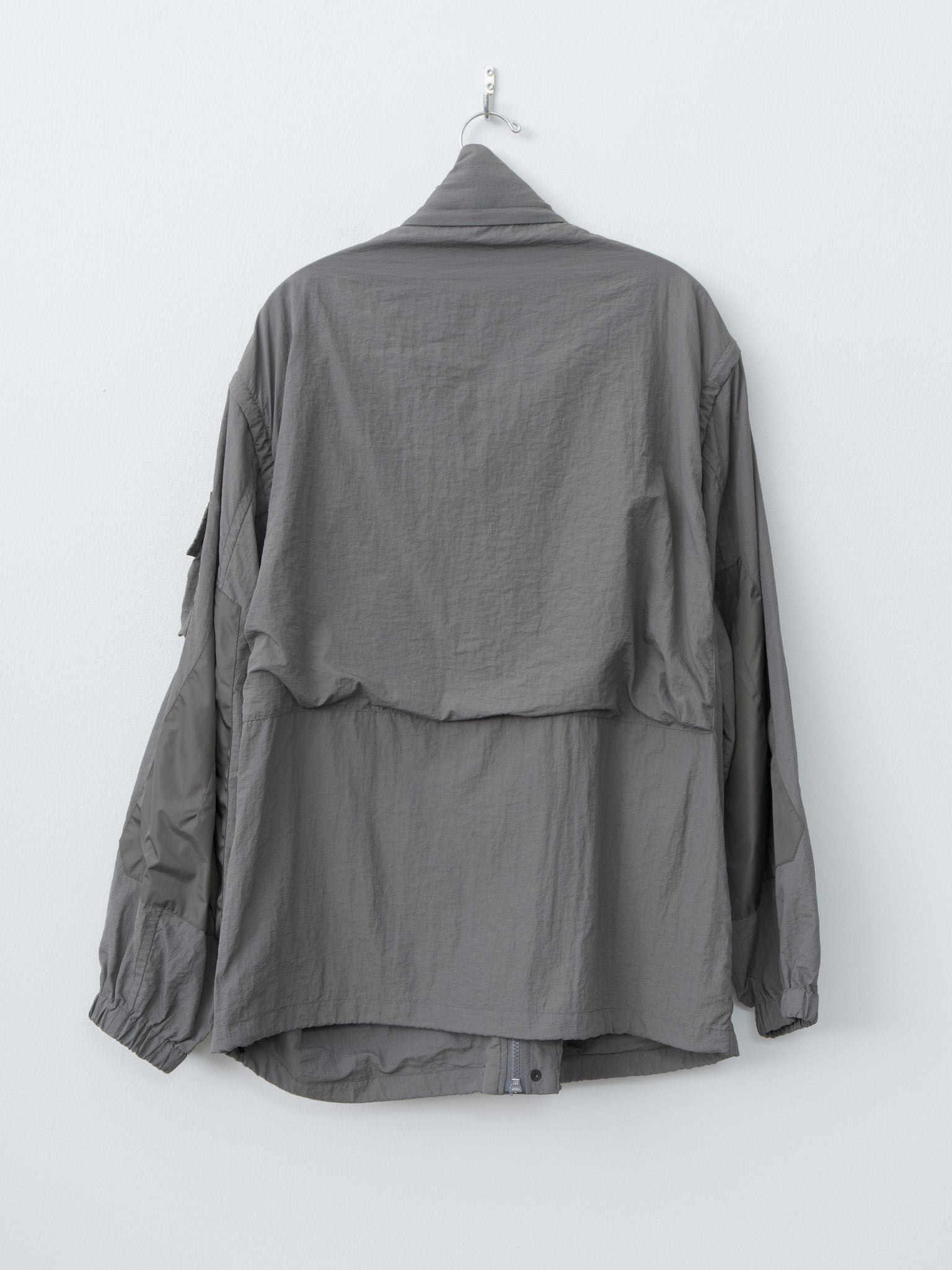 Namu Shop - Yoke Nylon Multi Pockets Detachable Utility Blouson - Charcoal Khaki