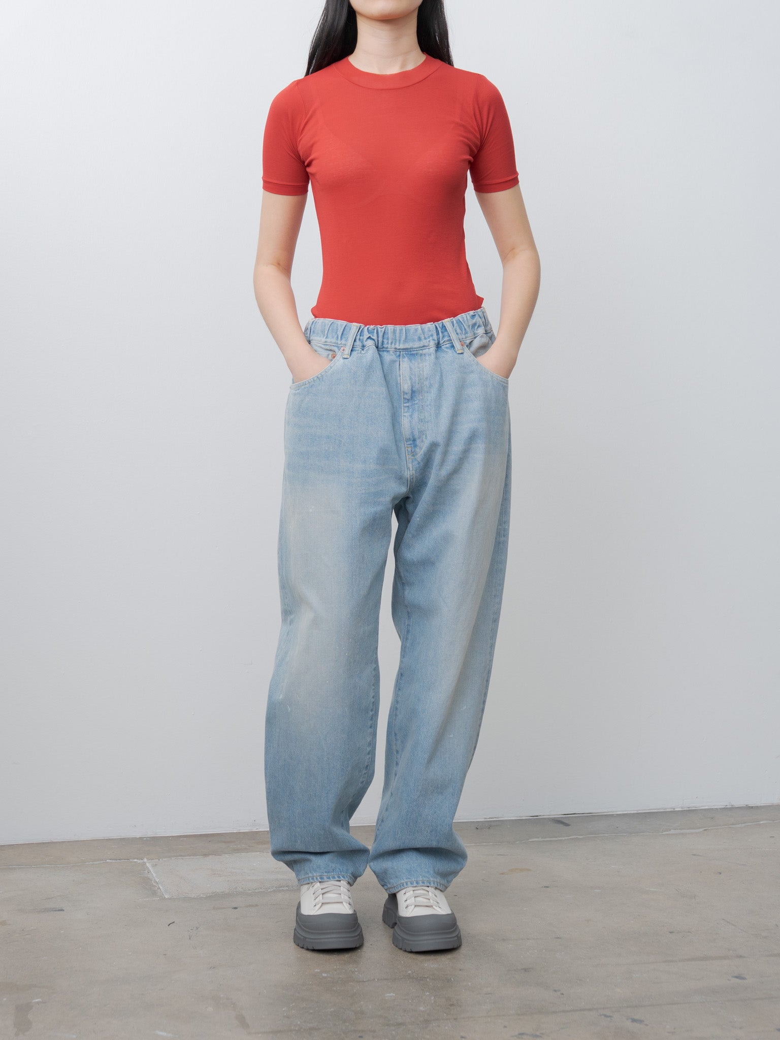 Namu Shop - Yoko Sakamoto 5 Pocket Easy Pants - Light Indigo