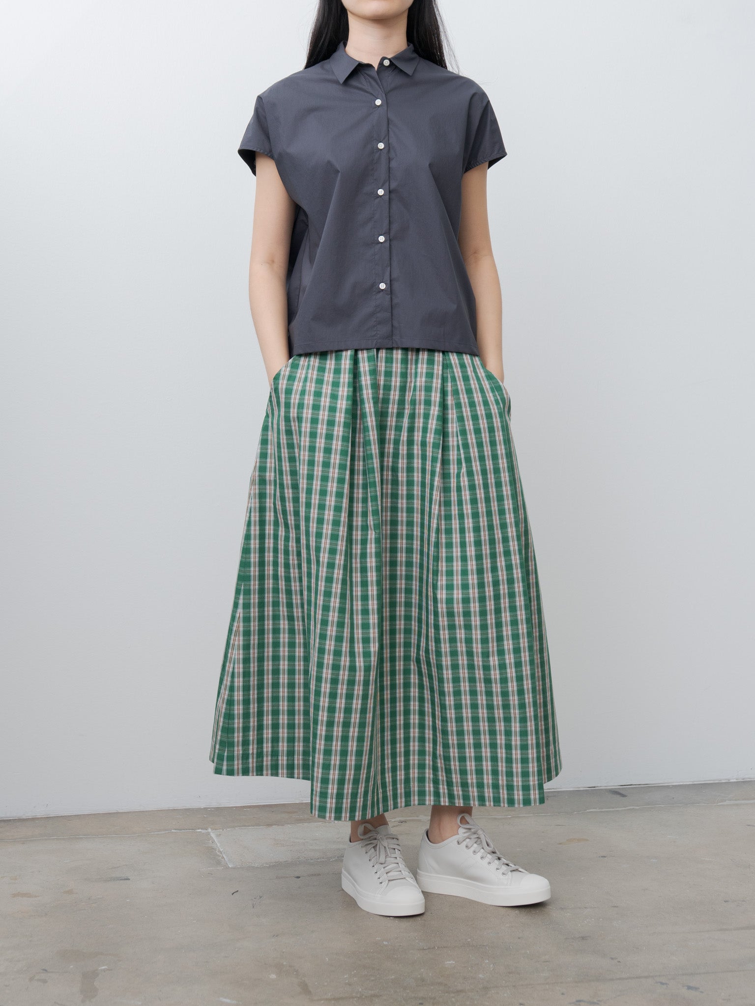 Namu Shop - Nicholson & Nicholson LOLA-W Skirt - Green Check