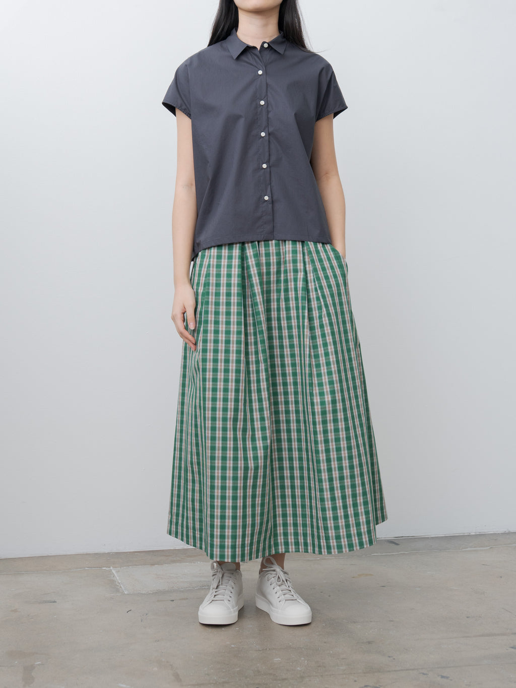 Namu Shop - Nicholson & Nicholson TENDER-POPLIN Shirt - Navy