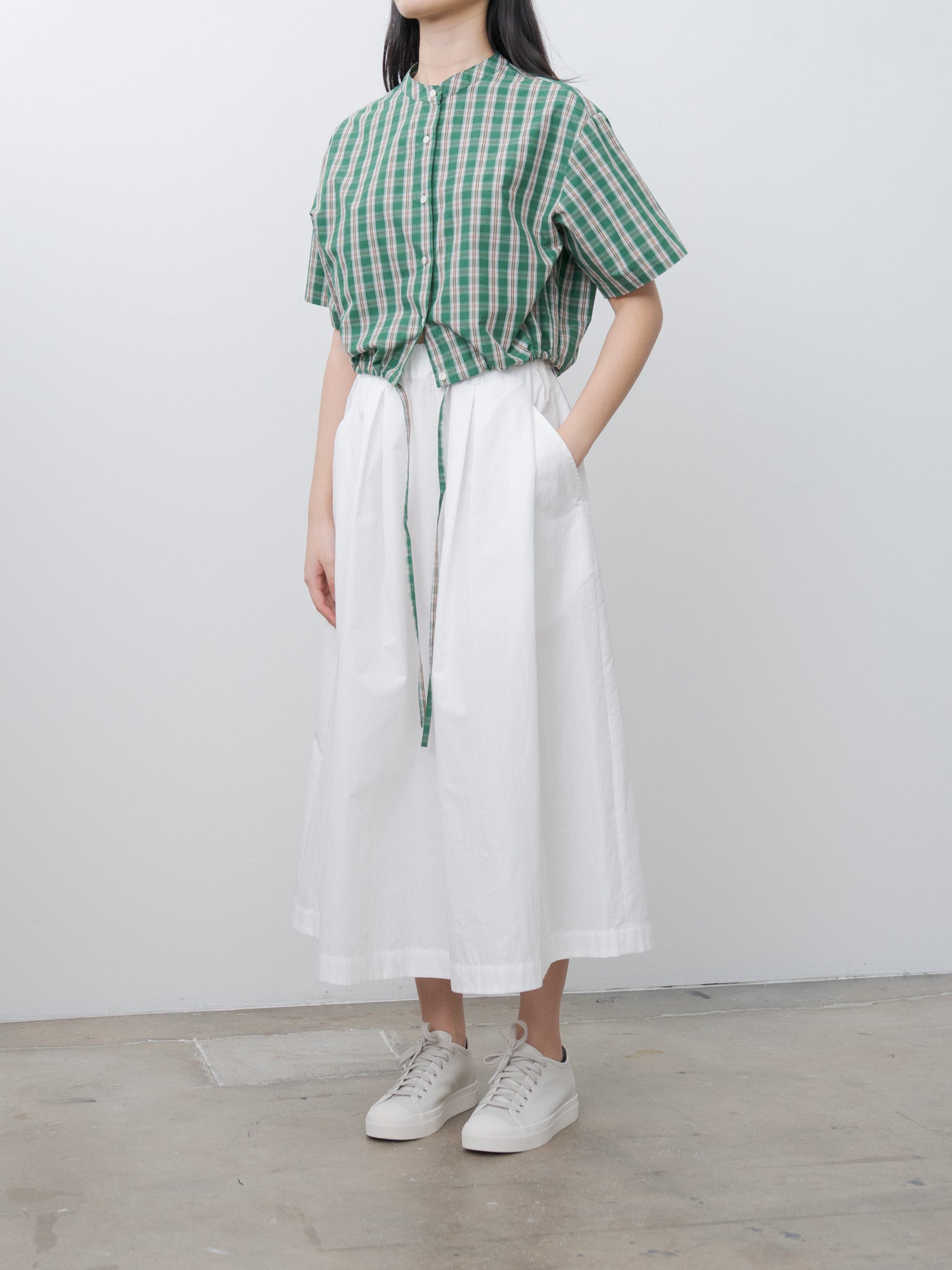Namu Shop - Nicholson & Nicholson LUNA-W Shirt - Green Check