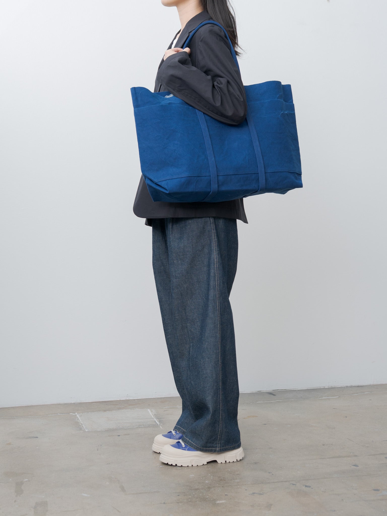Namu Shop - Amiacalva Washed Canvas Tote Large - Blue