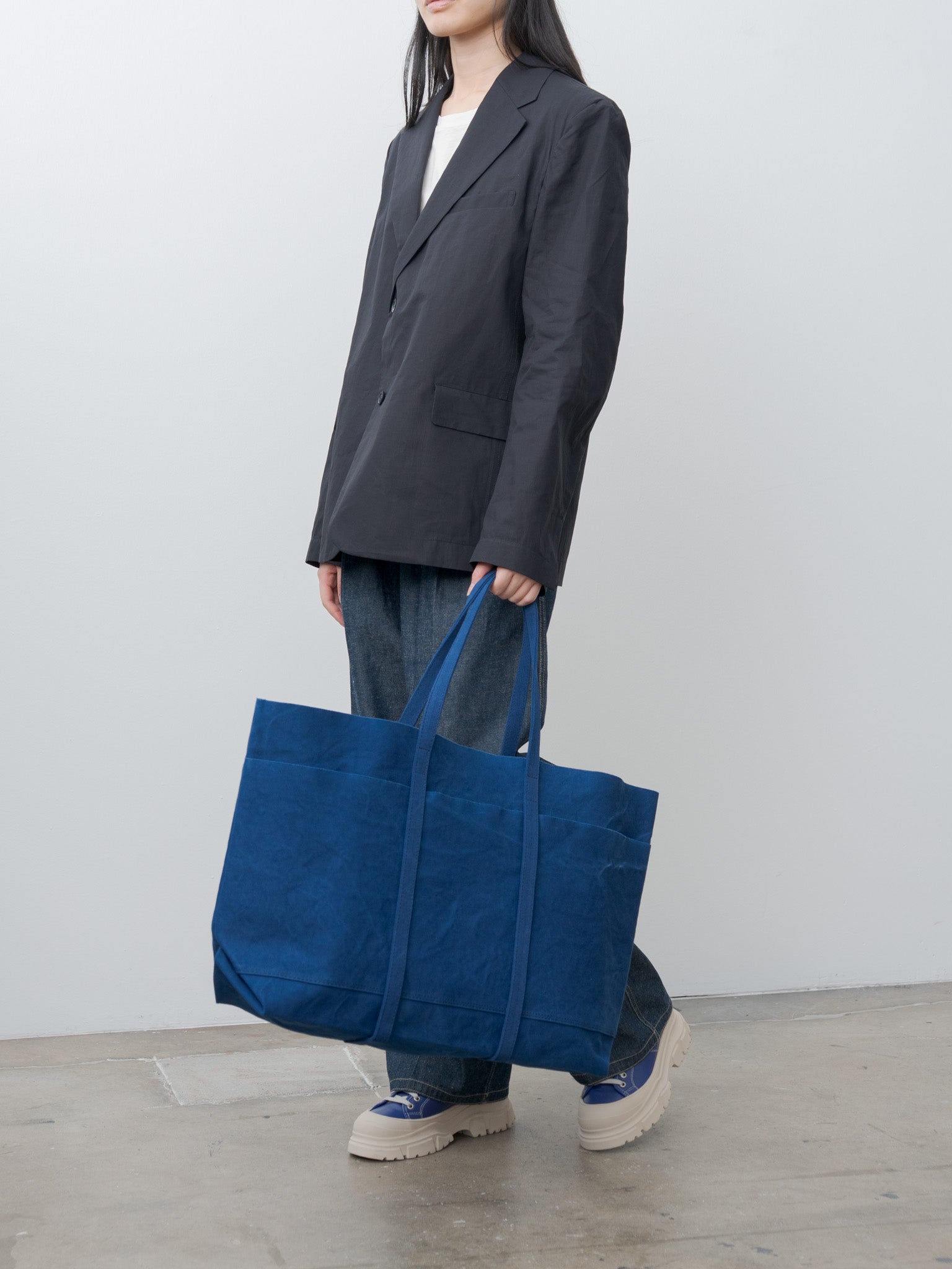 Namu Shop - Amiacalva Washed Canvas Tote Large - Blue