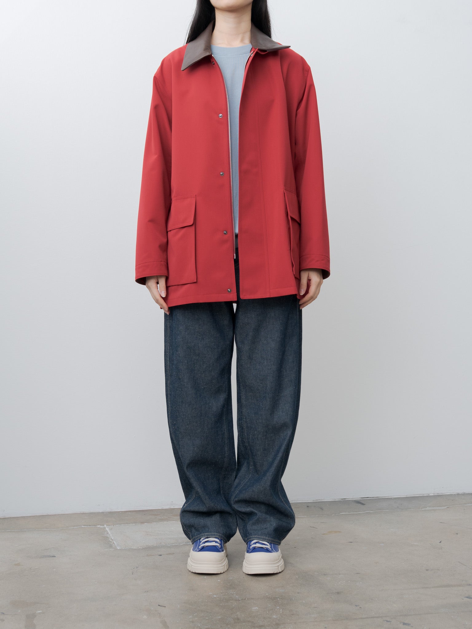 Namu Shop - Auralee Wool Max Canvas Blouson - Red