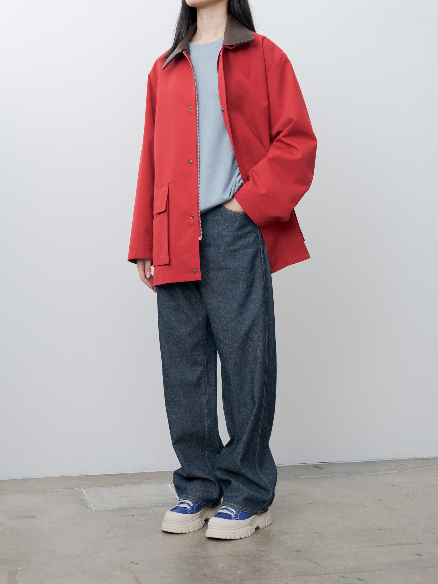 Namu Shop - Auralee Wool Max Canvas Blouson - Red