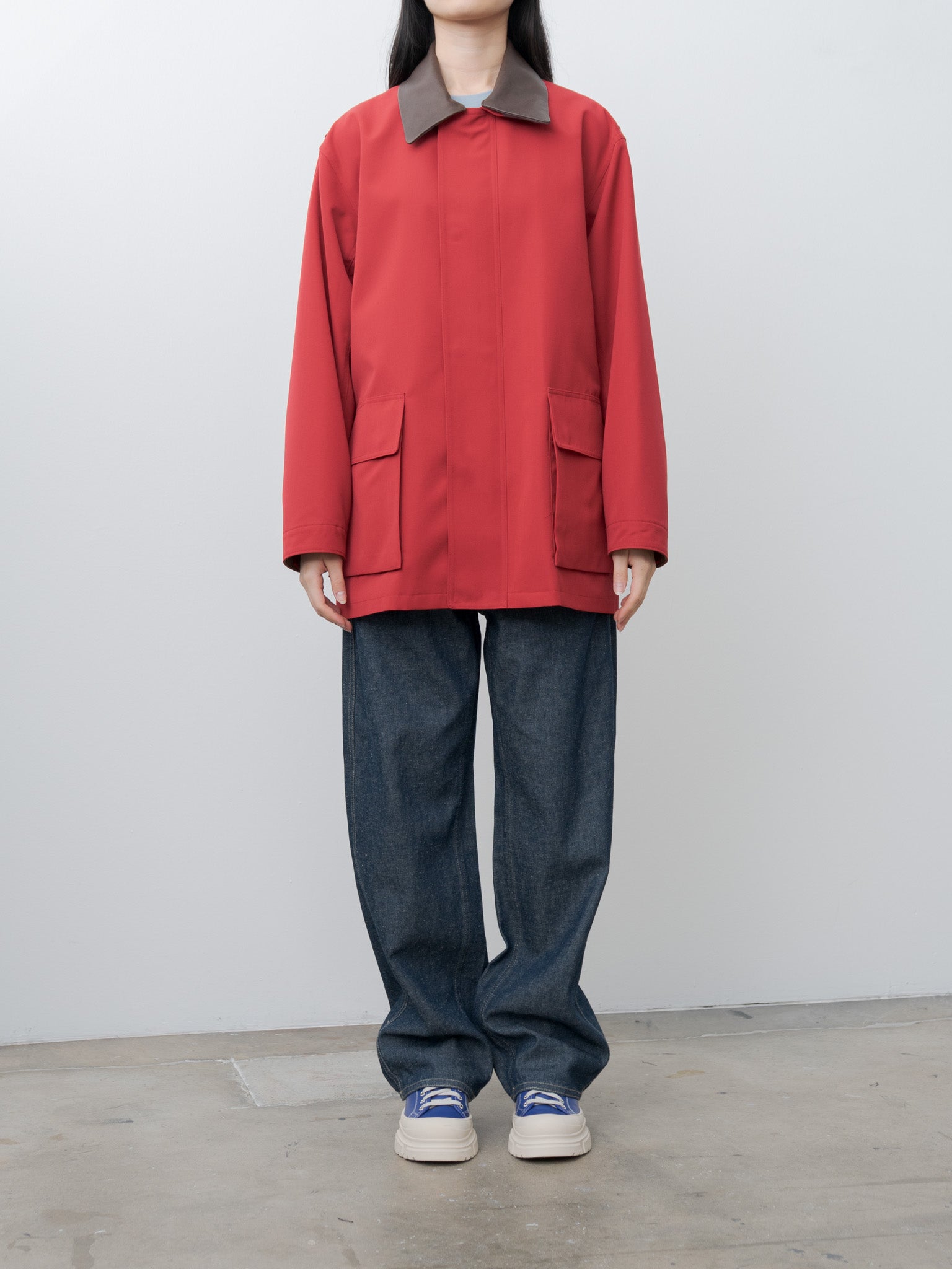 Namu Shop - Auralee Wool Max Canvas Blouson - Red