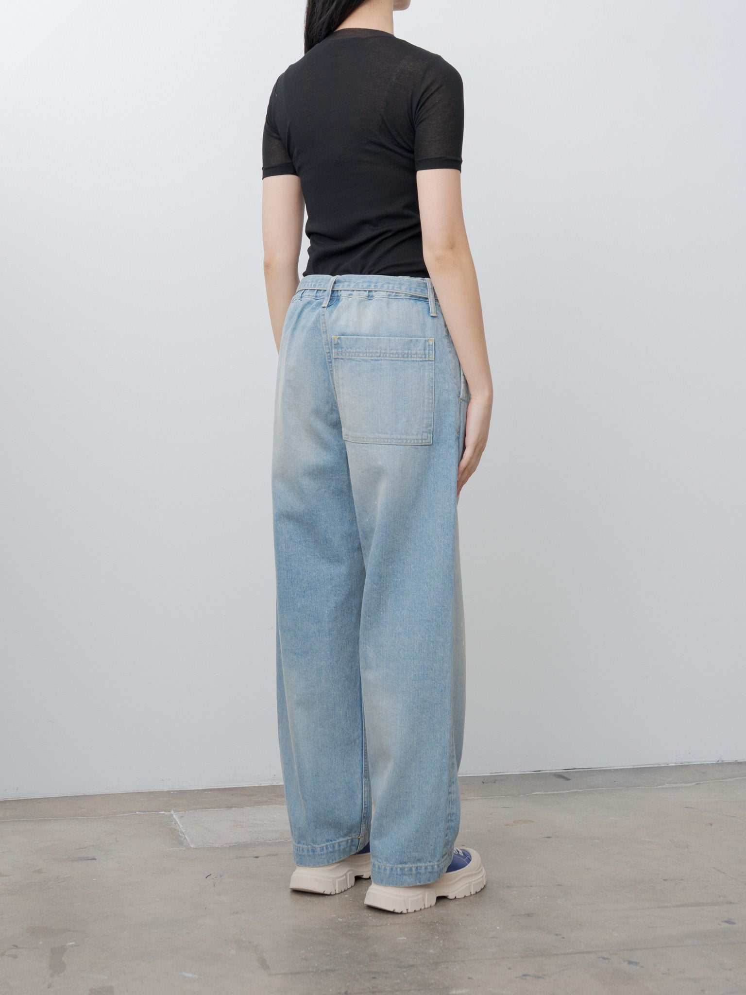 Namu Shop - Yoko Sakamoto Belted Trousers - Light Indigo