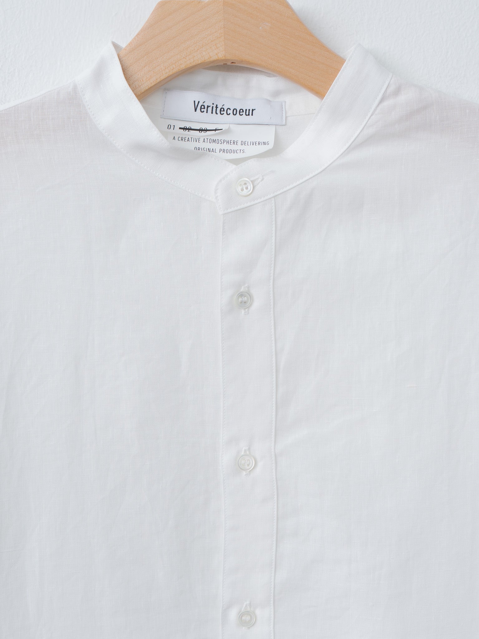 Namu Shop - Veritecoeur Unisex Linen Shirt - White