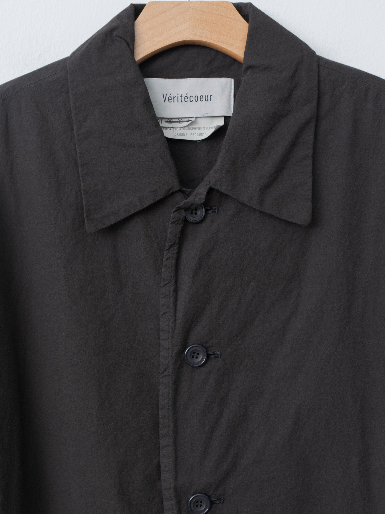 Namu Shop - Veritecoeur Cotton Silk Coat - Black