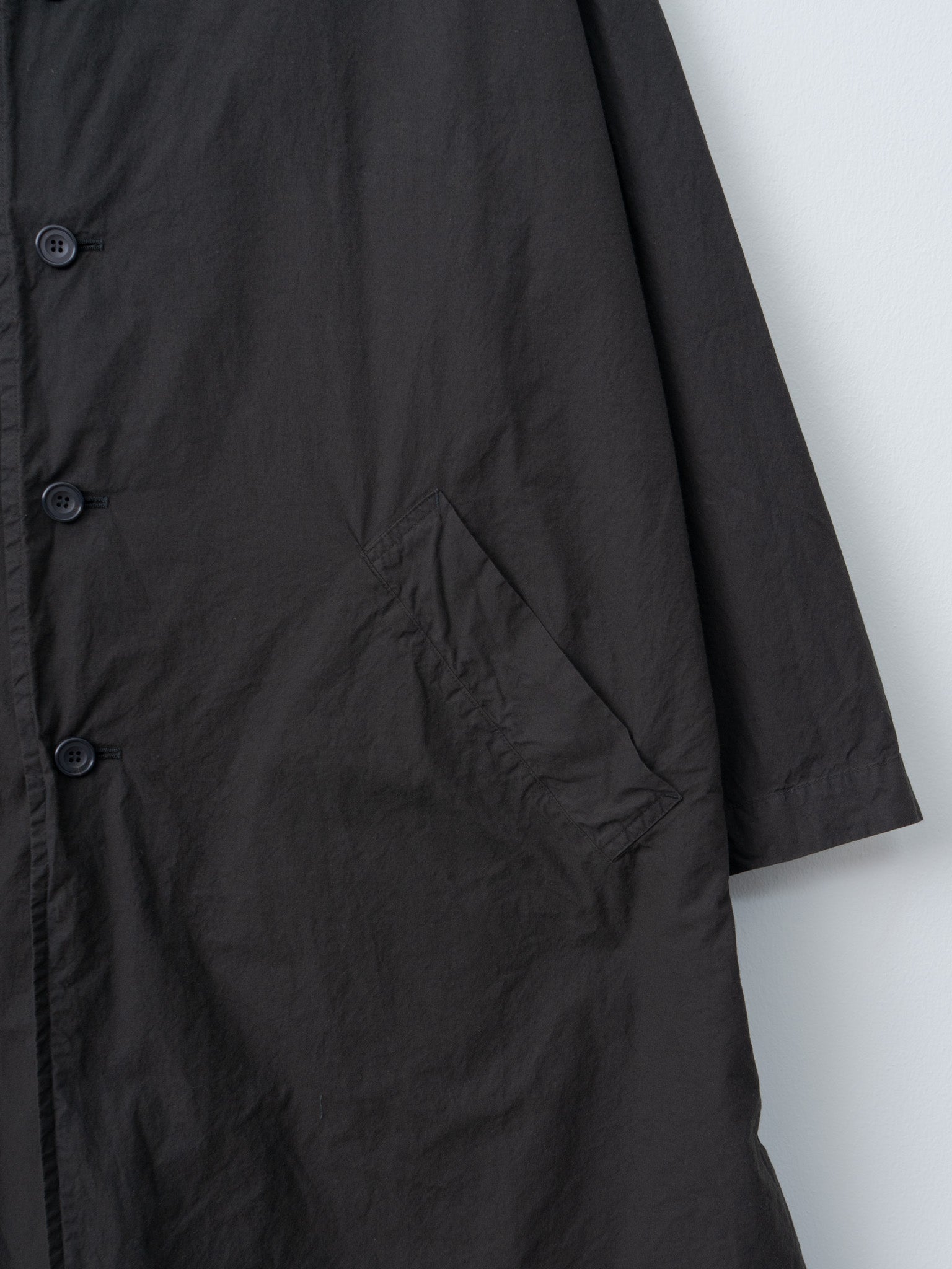 Namu Shop - Veritecoeur Cotton Silk Coat - Black