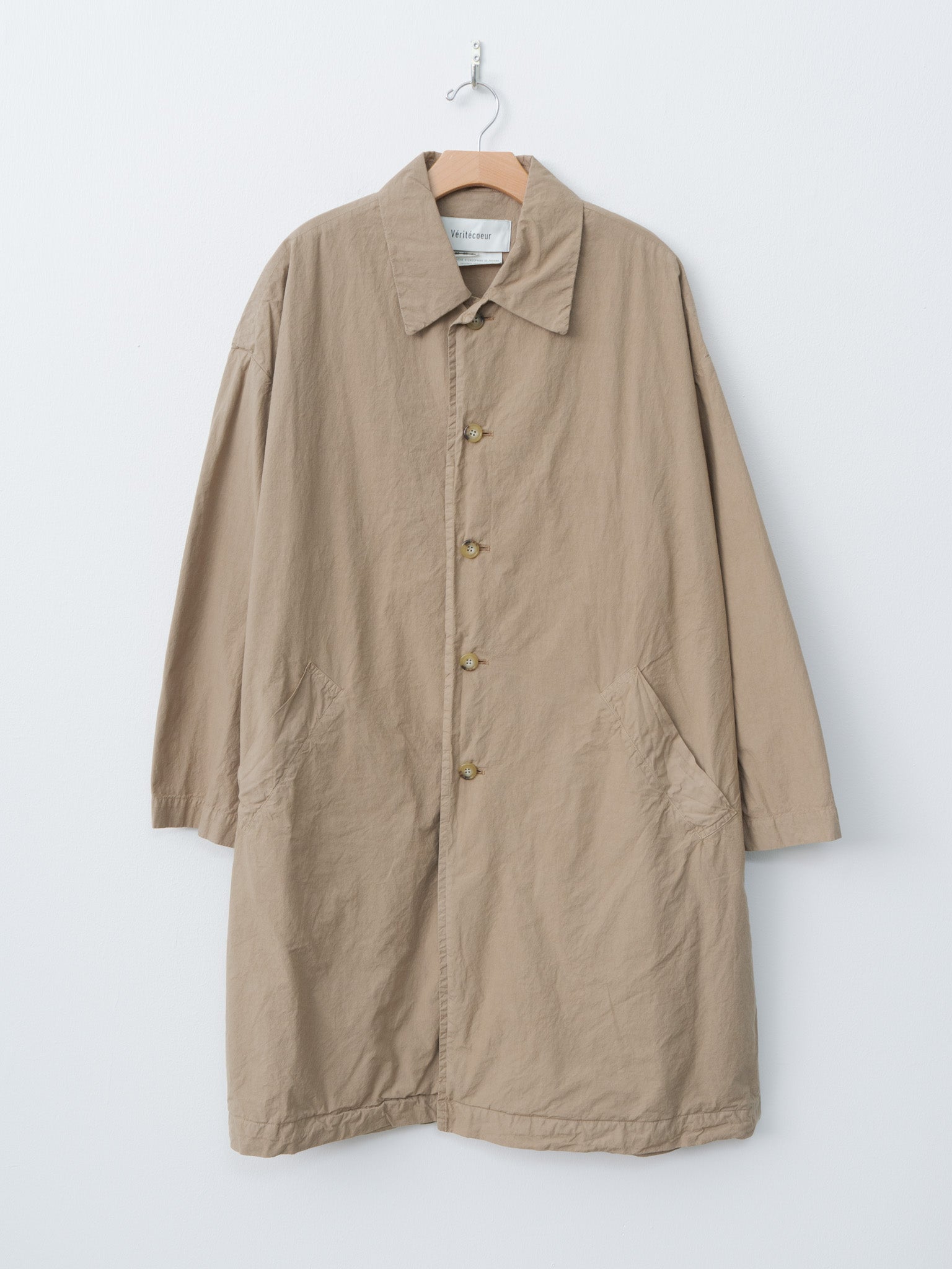 Namu Shop - Veritecoeur Cotton Silk Coat - Brown