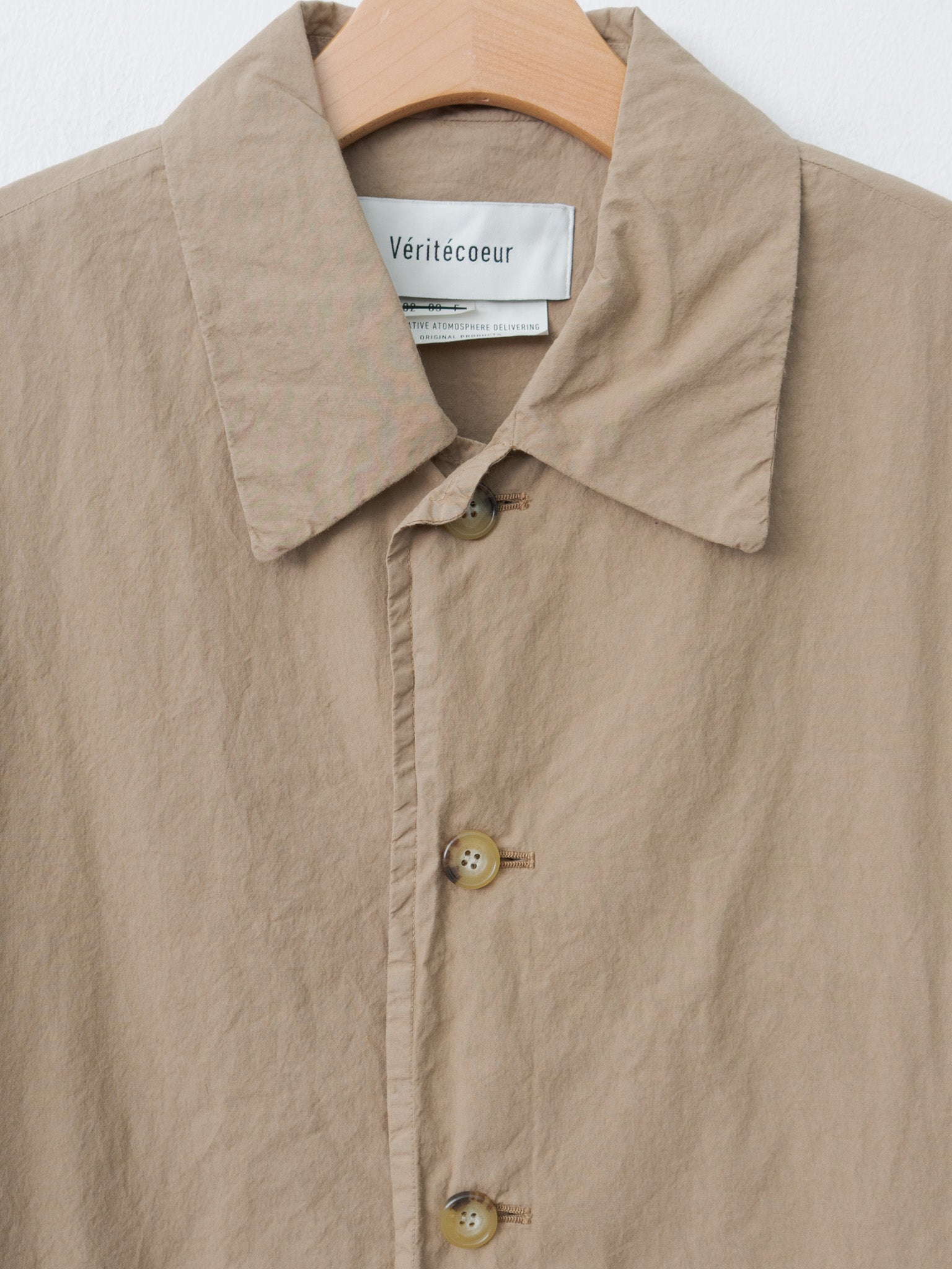 Namu Shop - Veritecoeur Cotton Silk Coat - Brown
