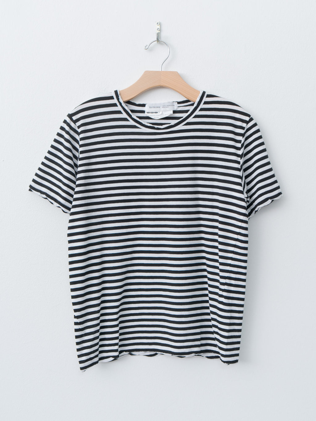Namu Shop - Veritecoeur High Twist Jersey Crewneck T-Shirt - Black Border