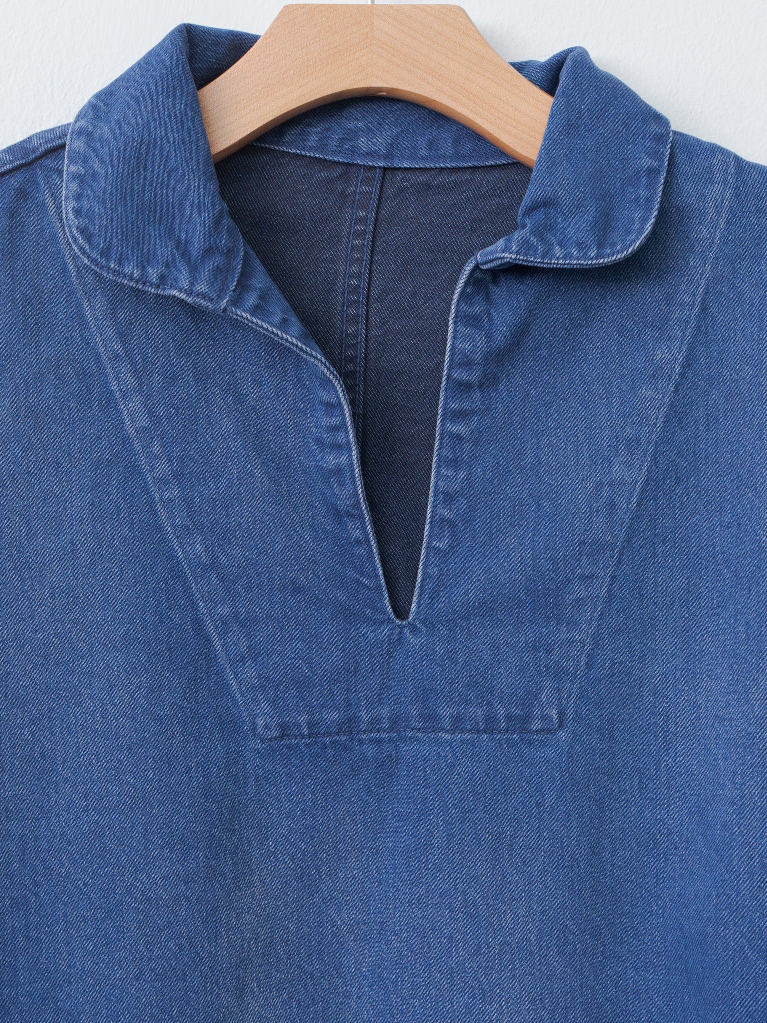 Namu Shop - Veritecoeur Denim Pullover Jacket - Blue Indigo