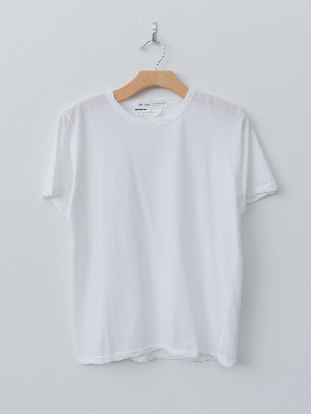 Namu Shop - Veritecoeur High Twist Jersey Crewneck T-Shirt - White