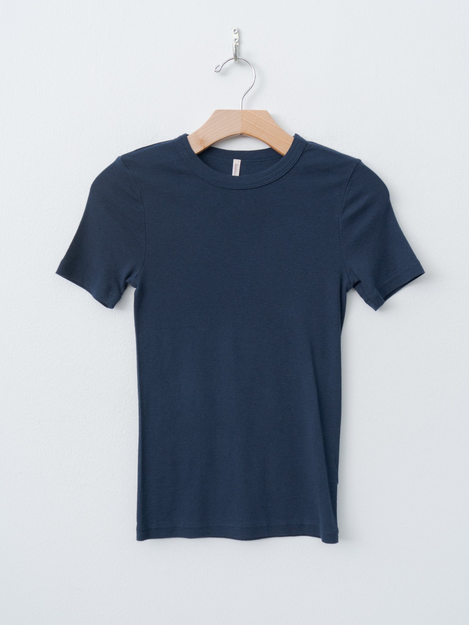 Namu Shop - Babaco Cotton Silk Basic T-Shirt - Navy