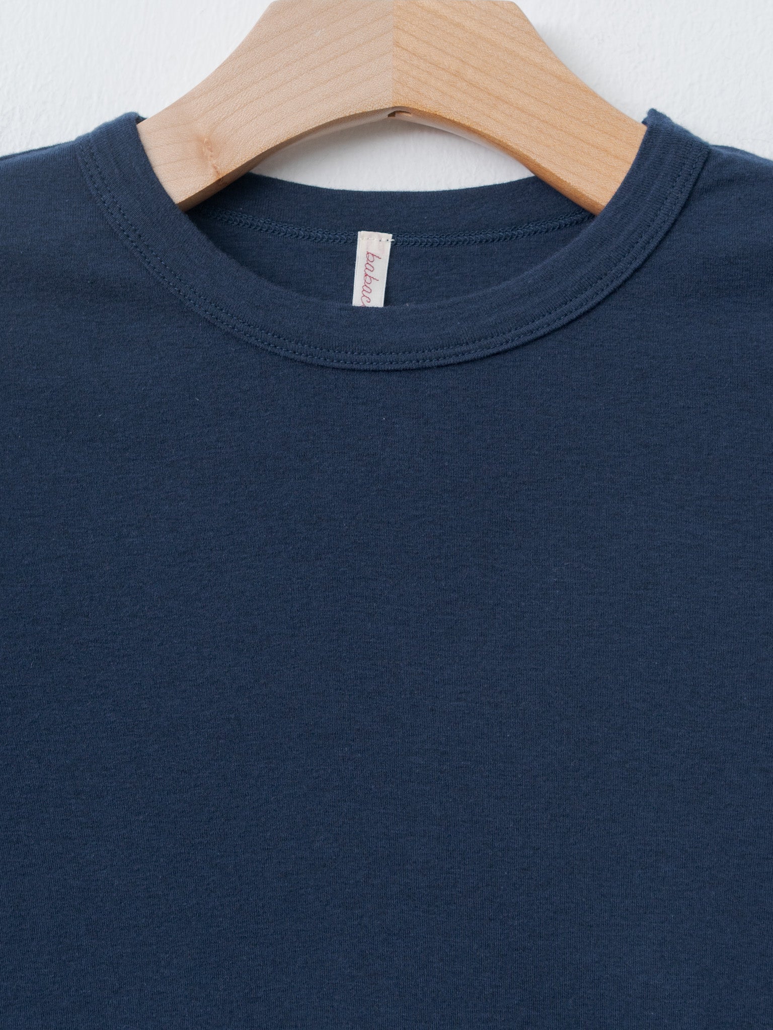 Namu Shop - Babaco Cotton Silk Basic T-Shirt - Navy