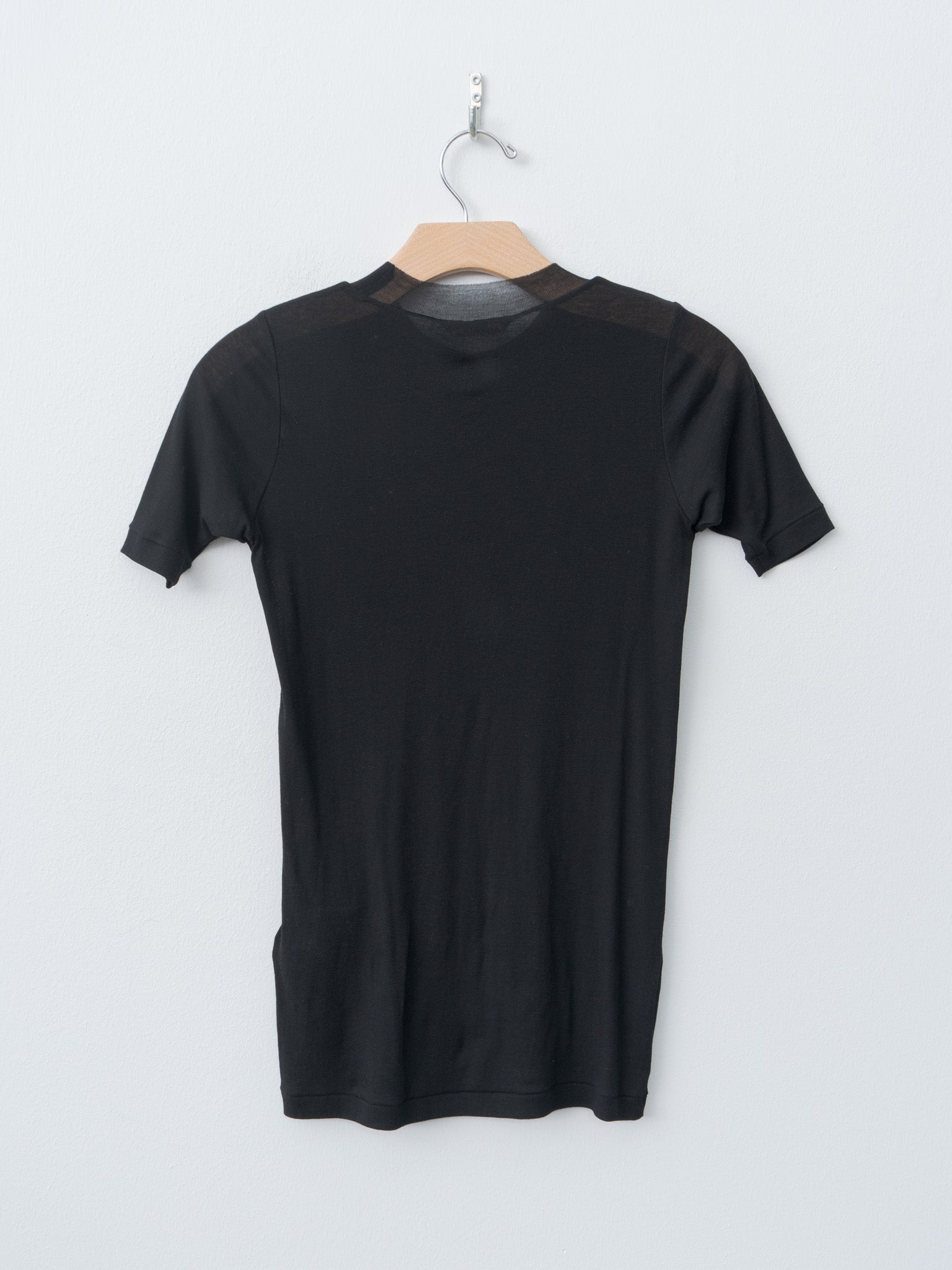 Namu Shop - Auralee Super High Gauge Sheer Rib Tee - Black