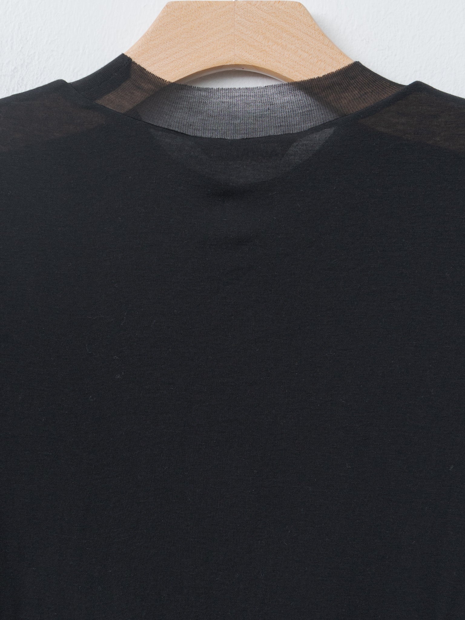 Namu Shop - Auralee Super High Gauge Sheer Rib Tee - Black