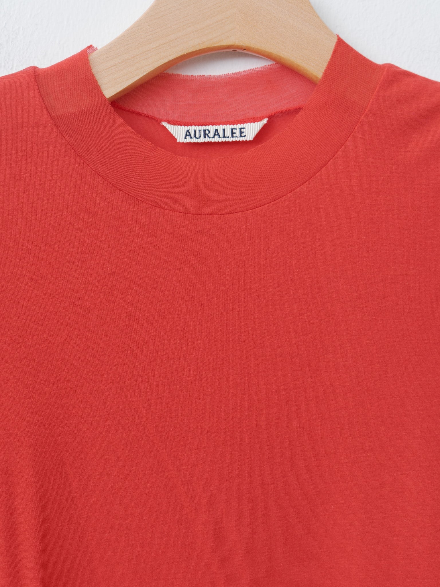 Namu Shop - Auralee Super High Gauge Sheer Rib Tee - Red