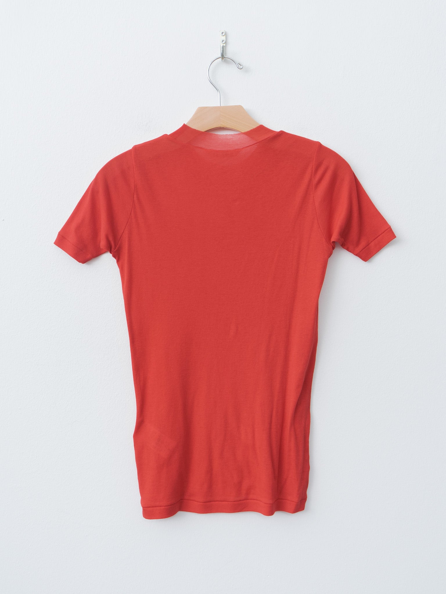 Namu Shop - Auralee Super High Gauge Sheer Rib Tee - Red