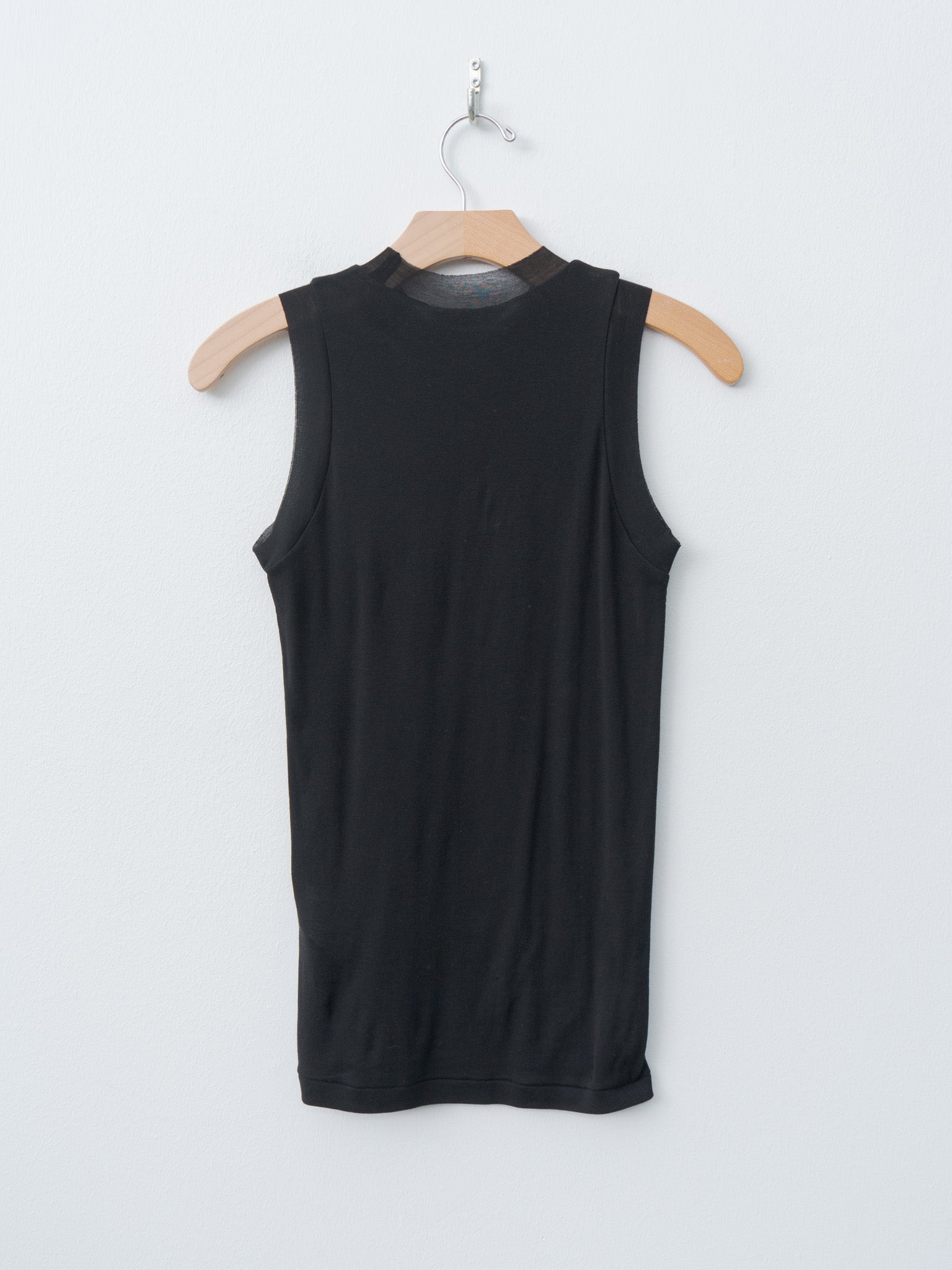 Namu Shop - Auralee Super High Gauge Sheer Rib Tank Top - Black