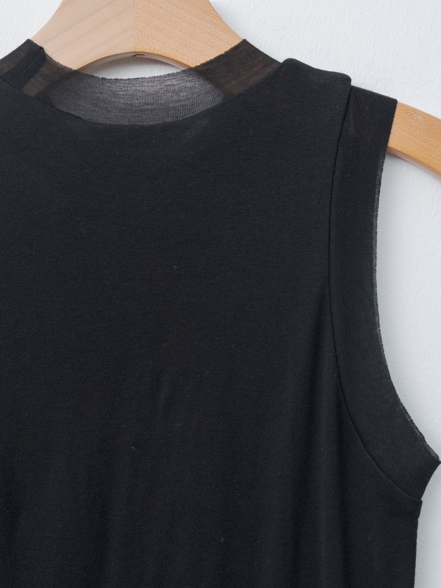 Namu Shop - Auralee Super High Gauge Sheer Rib Tank Top - Black