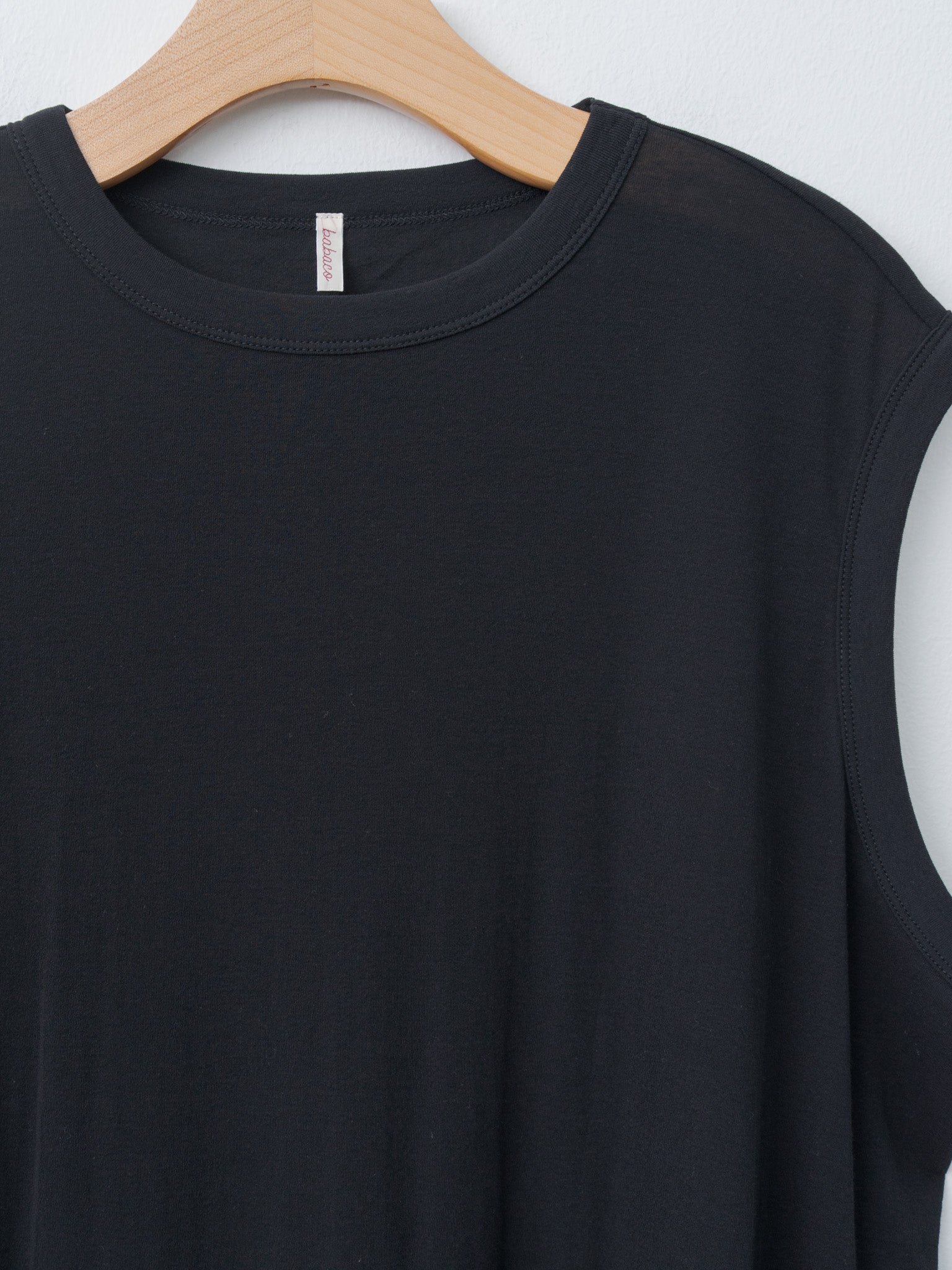 Namu Shop - Babaco Twisted Cotton Loose Tank Top - Black