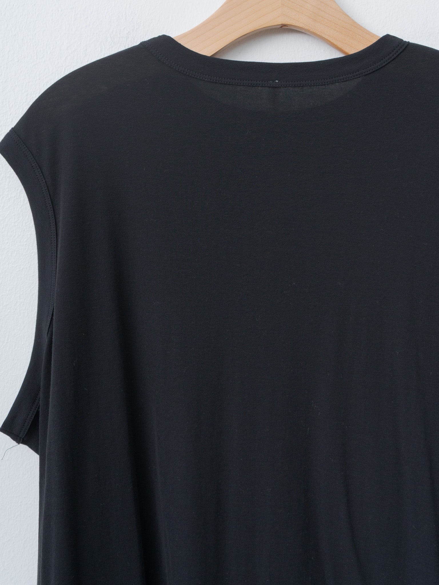 Namu Shop - Babaco Twisted Cotton Loose Tank Top - Black