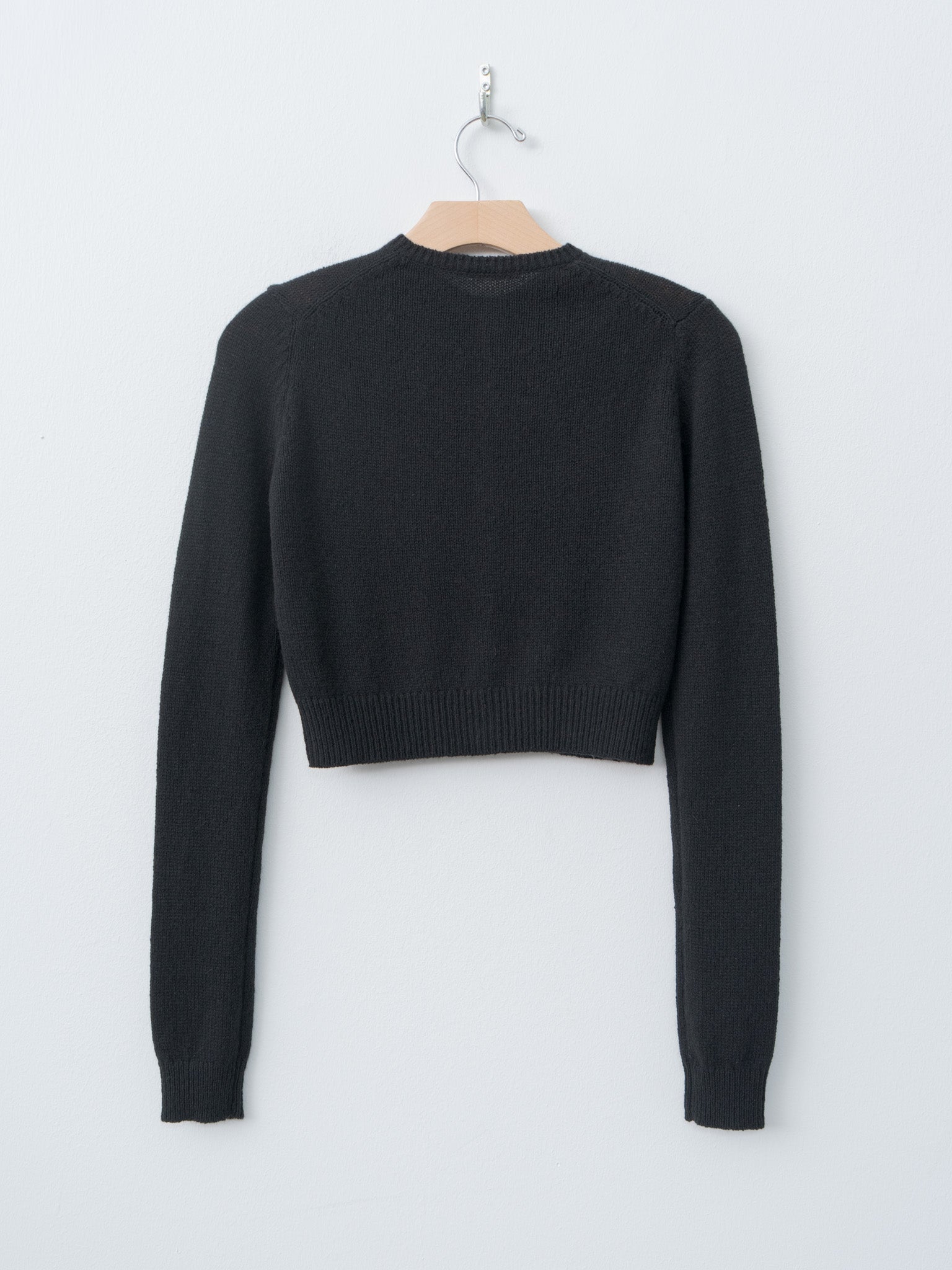 Namu Shop - Auralee Summer Cashmere Knit Crew Neck Cardigan - Black