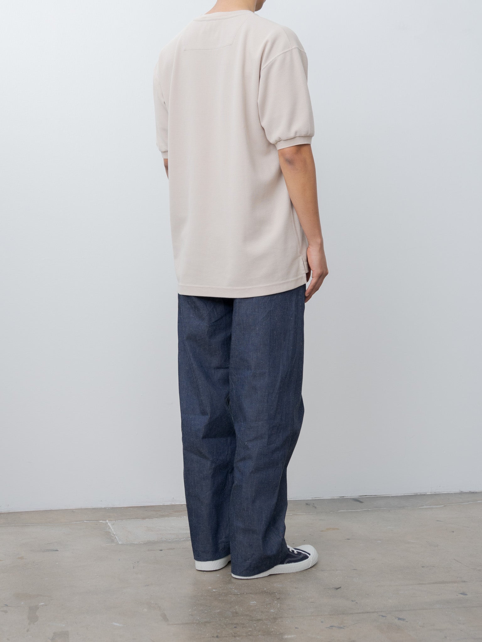 Namu Shop - ts(s) Cotton Poly Dry Jersey Big T-shirt - Ecru