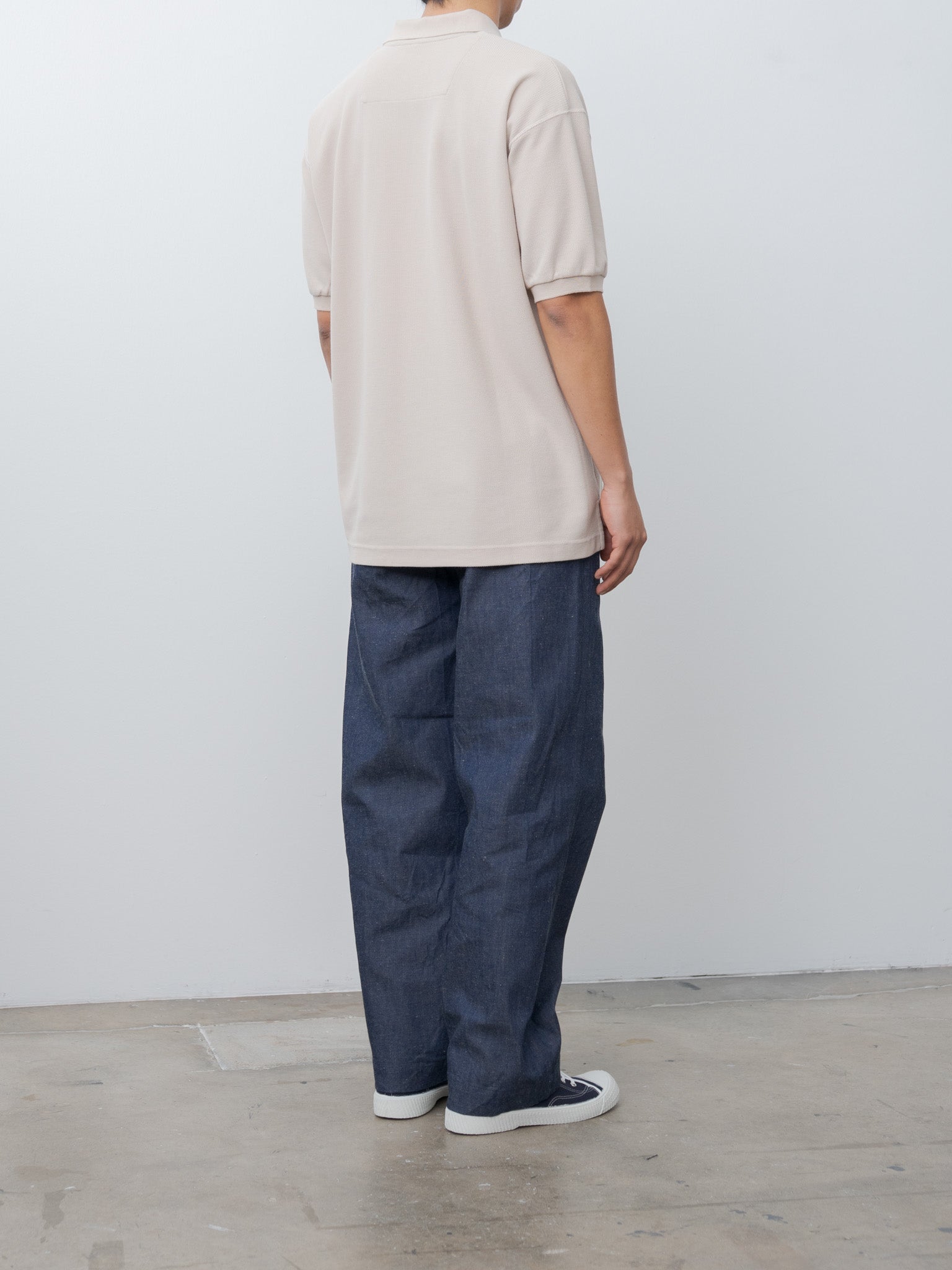 Namu Shop - ts(s) Cotton Poly Dry Jersey Big Polo Shirt - Ecru